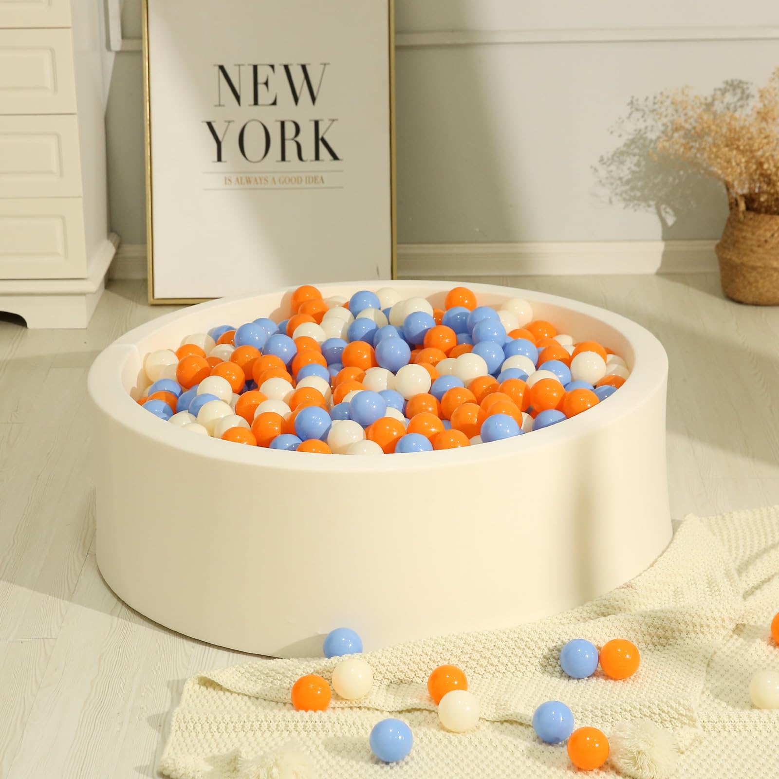 TRENDPLAY 100-Pack Plastic Ball Pit Balls - Hollow, Non-Toxic & Safe for Kids - Perfect for Toddler Play Pools, Birthday Parties & Festival Decorations - Indoor & Outdoor Fun for Children's Playtime