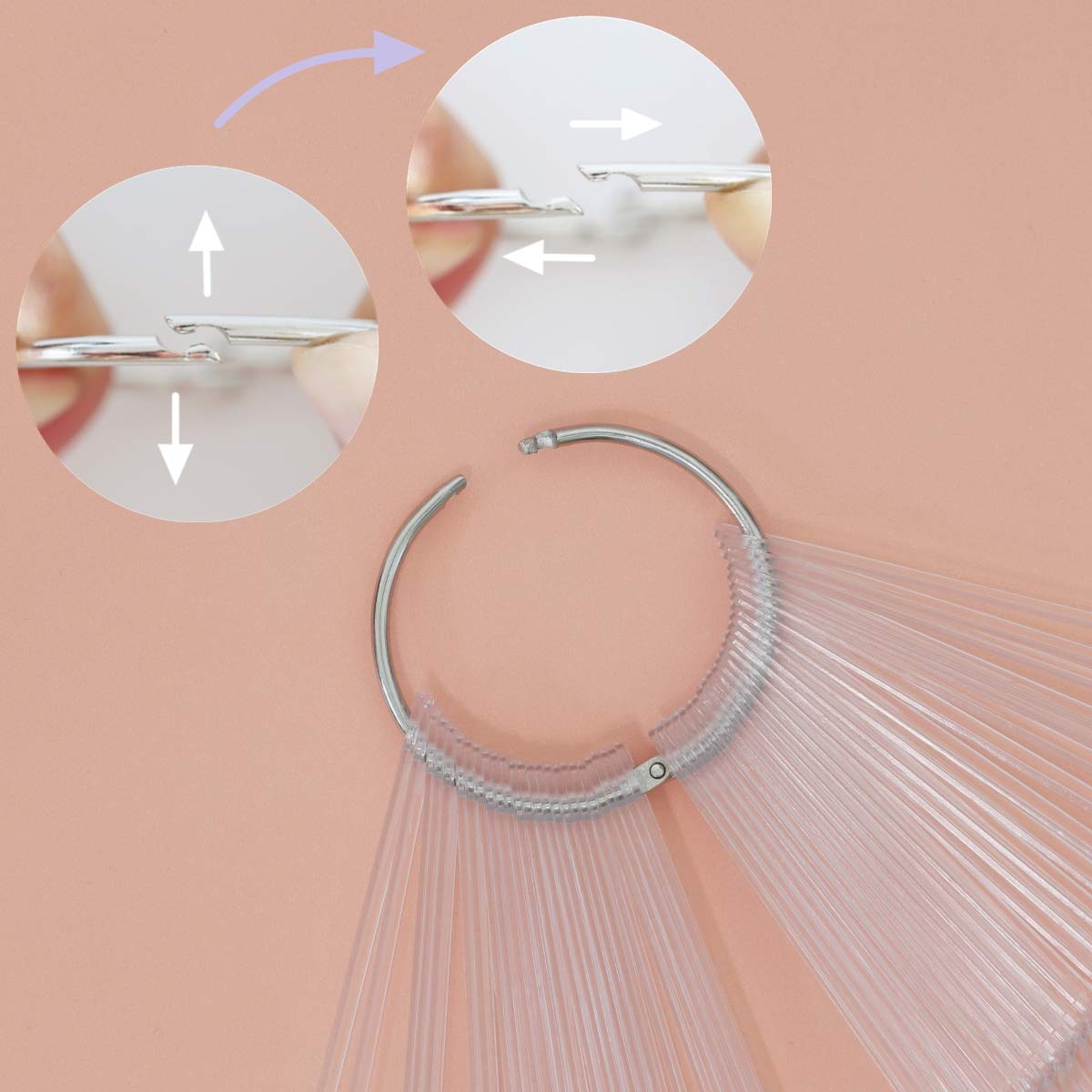 50pcs Clear Nail Swatch Sticks with Number Stickers - Professional Nail Color Display Stiletto Tips for Nail Techs & Salon - Perfect for Nail Art Practice, Color Matching & Client Consultations