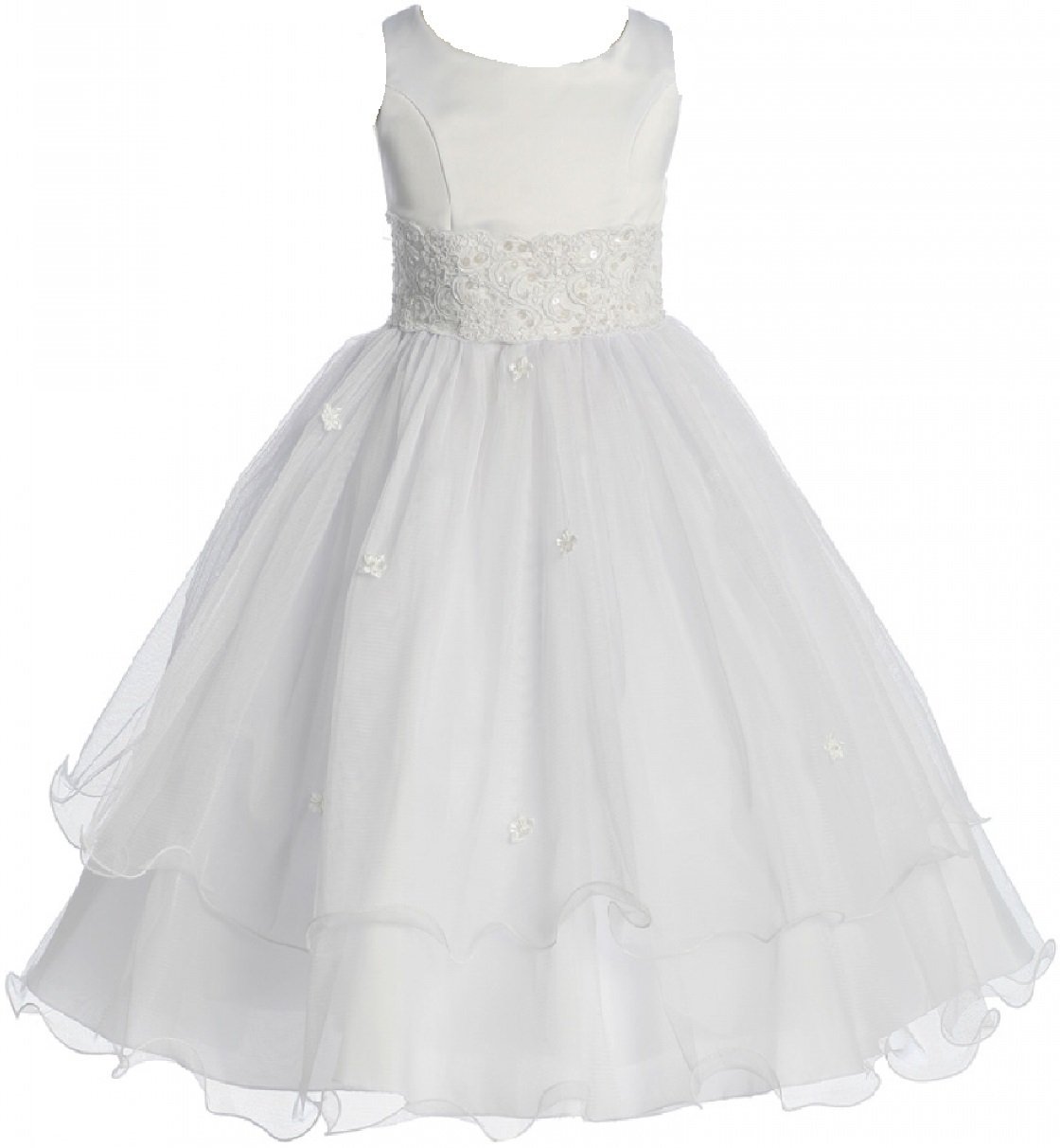 BluNight Flower Girl Dress for First Communion, Pageant, Wedding & Birthday Party - Elegant & Comfortable Kids Formal Wear for Special Occasions