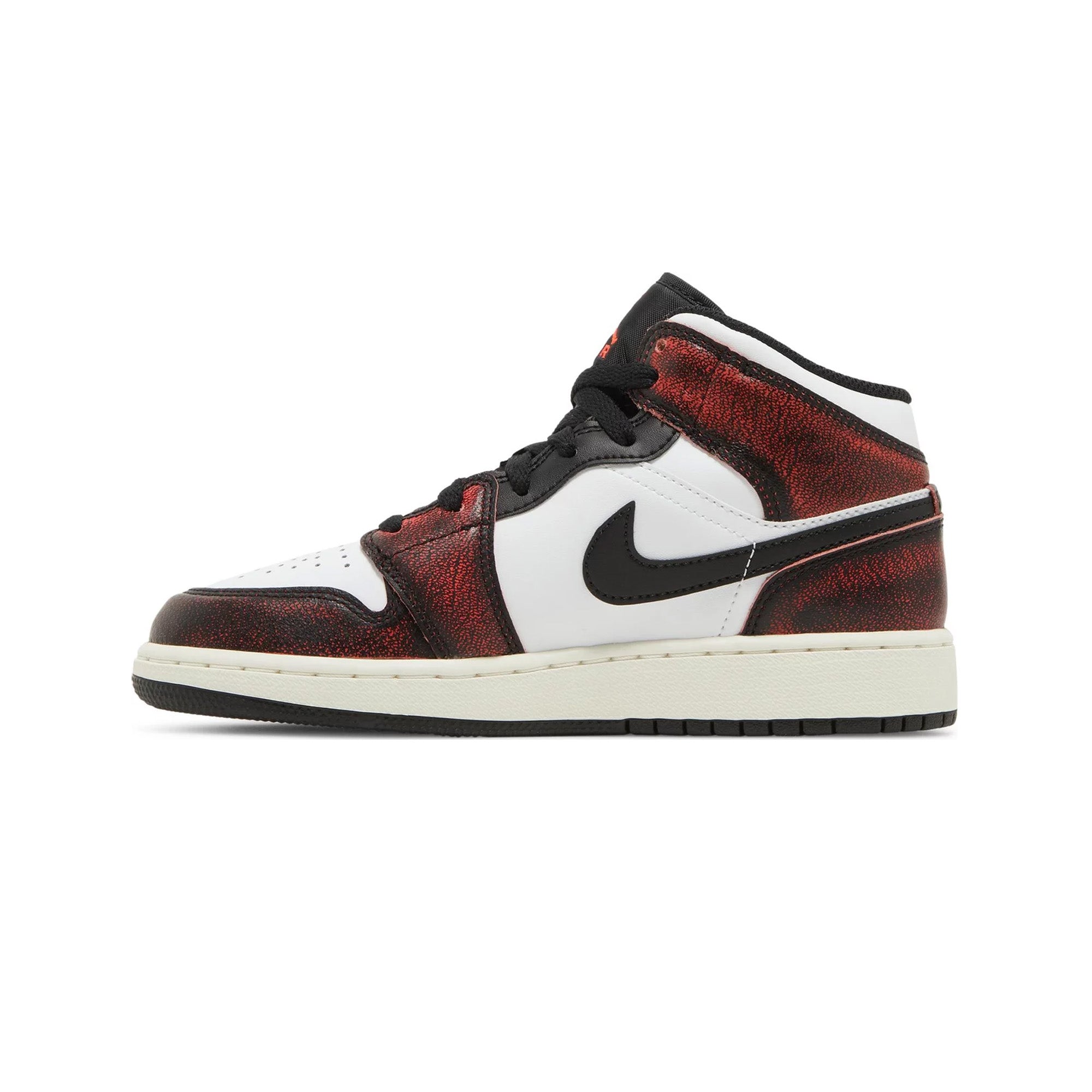 Air Jordan 1 Mid 'Wear Away Chicago' GS Sneakers (2022) - Retro Basketball Shoes for Kids & Teens - Perfect for Streetwear, Casual Outfits & Sneaker Collection