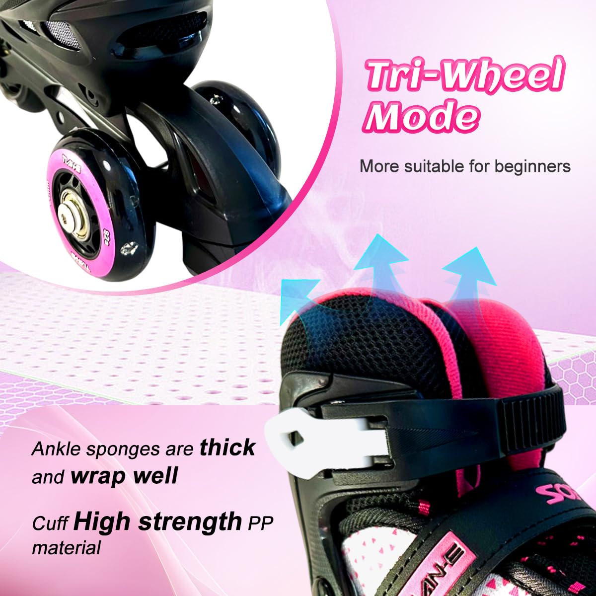 Adjustable Inline Skates for Kids - 2-in-1 Convertible Rollerblades for Boys & Girls | Perfect for Outdoor Play, Skate Parks & Birthday Gifts