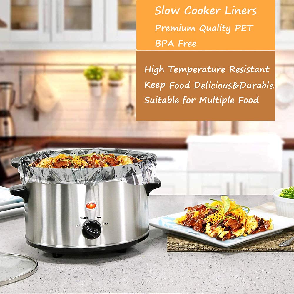 16-Pack Slow Cooker Liners - Disposable Cooking Bags for 3QT to 8QT Crock Pots (13