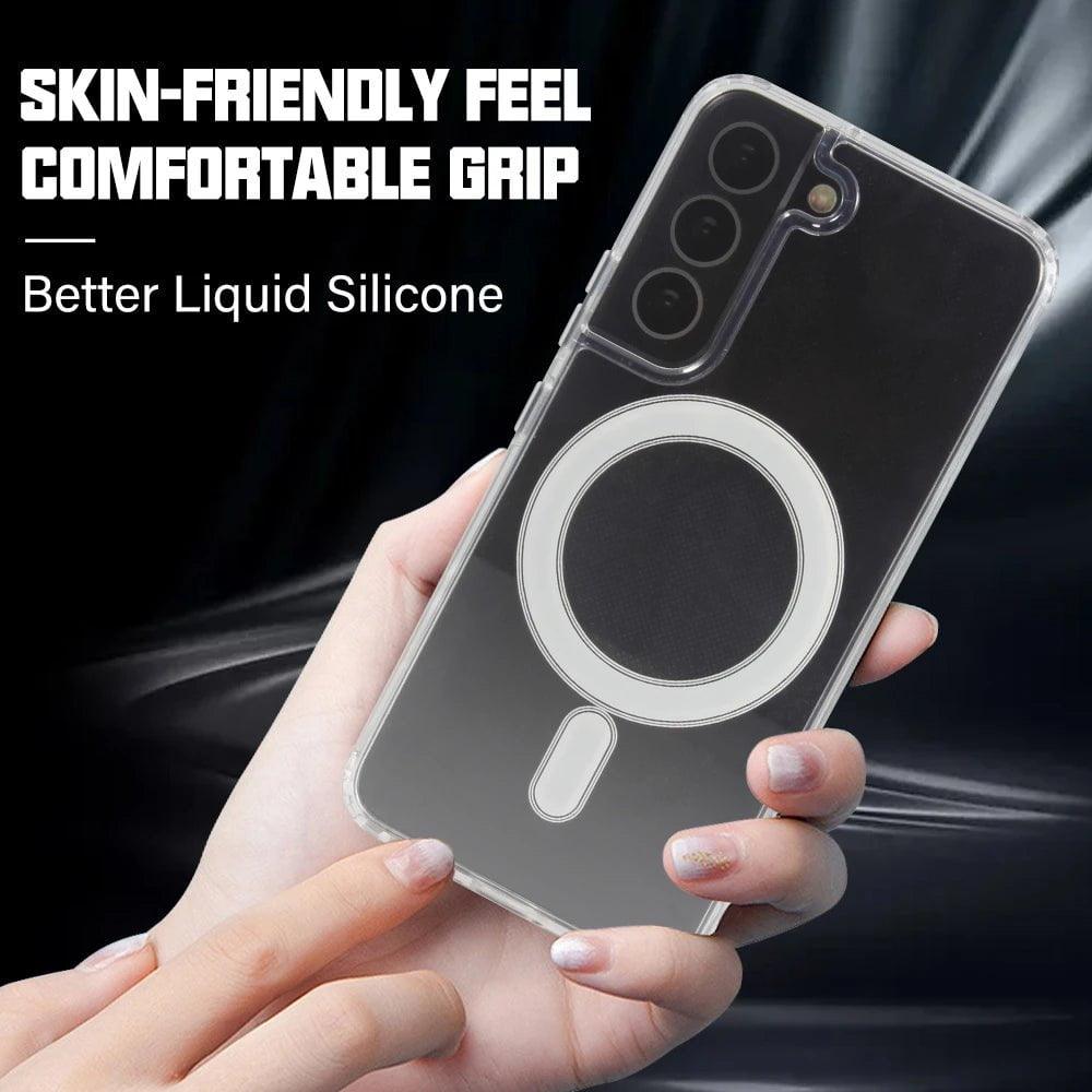 Samsung Galaxy S24 MagSafe Magnetic Wireless Charging Case - Fast Charging Phone Cover for iPhone 15/14/13 - Perfect for Travel, Work & Everyday Use