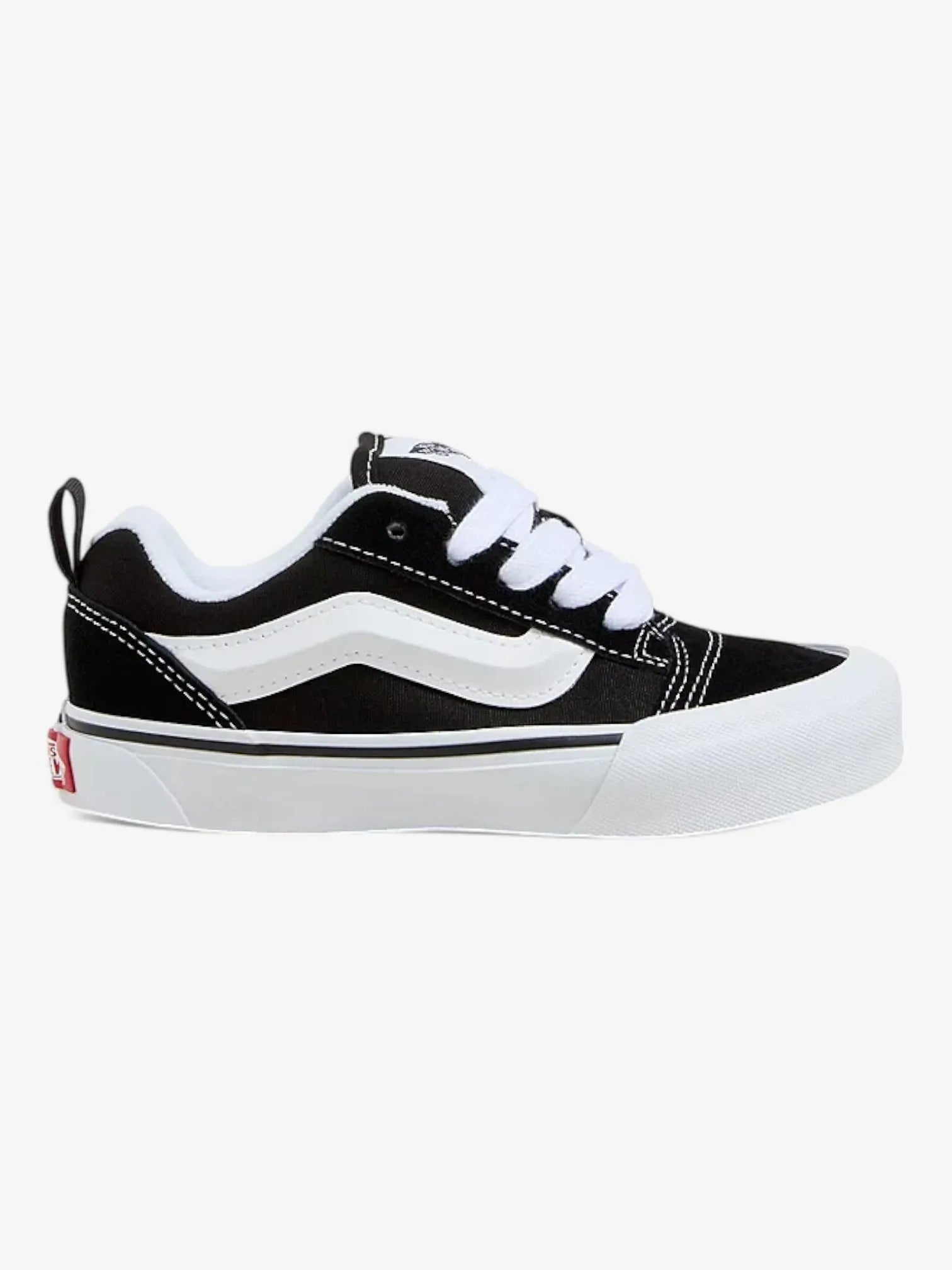 Vans Kids Knu Skool Sneakers - Black | Stylish & Comfortable Skate Shoes for Boys & Girls | Perfect for School, Skateboarding & Casual Wear