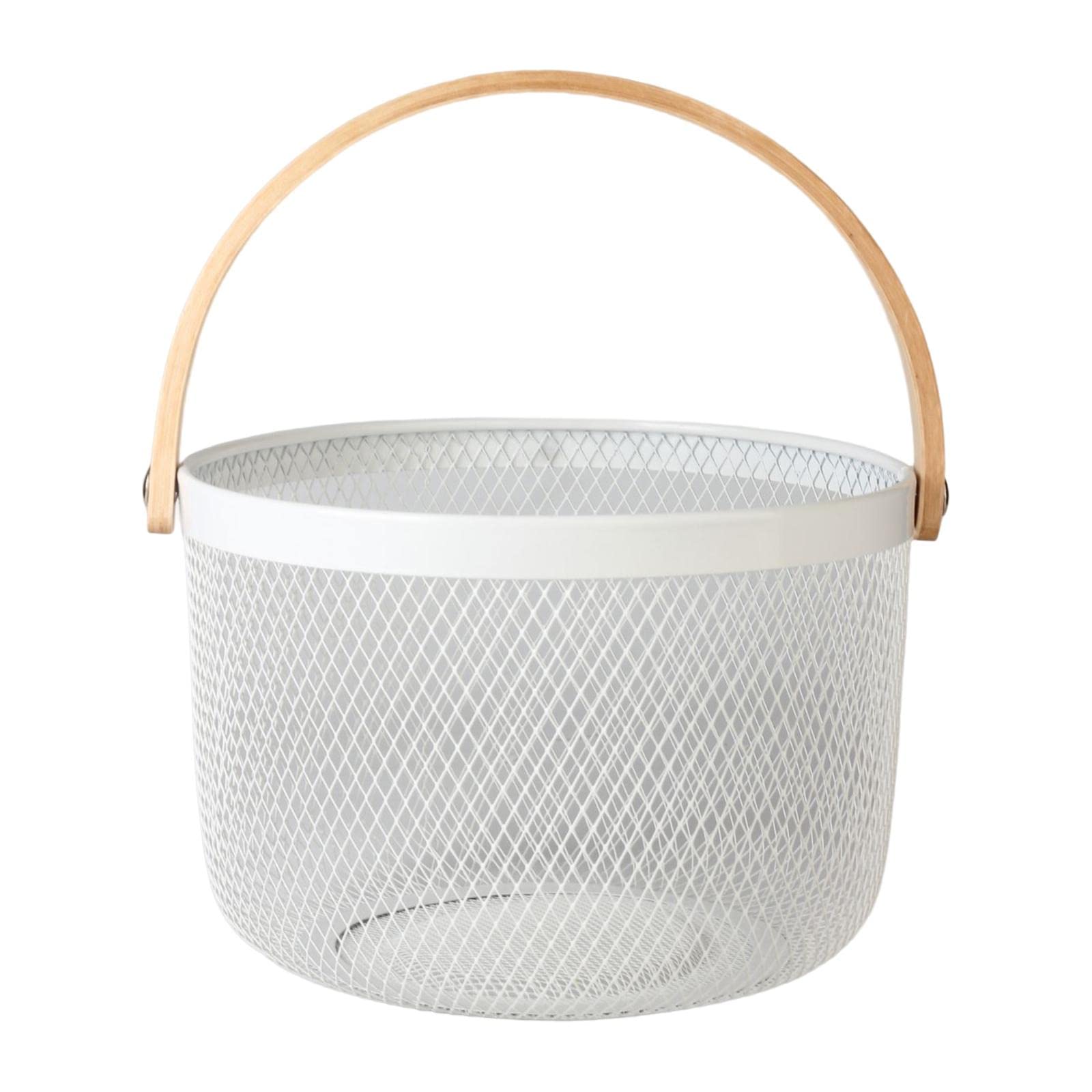 B Baosity Multifunctional Kitchen Storage Basket - Durable Anti-Corrosion Bread Organizer for Pantry, Cabinet, Entryway (25x17cm, White) | Perfect for Home Organization & Kitchen Storage Solutions