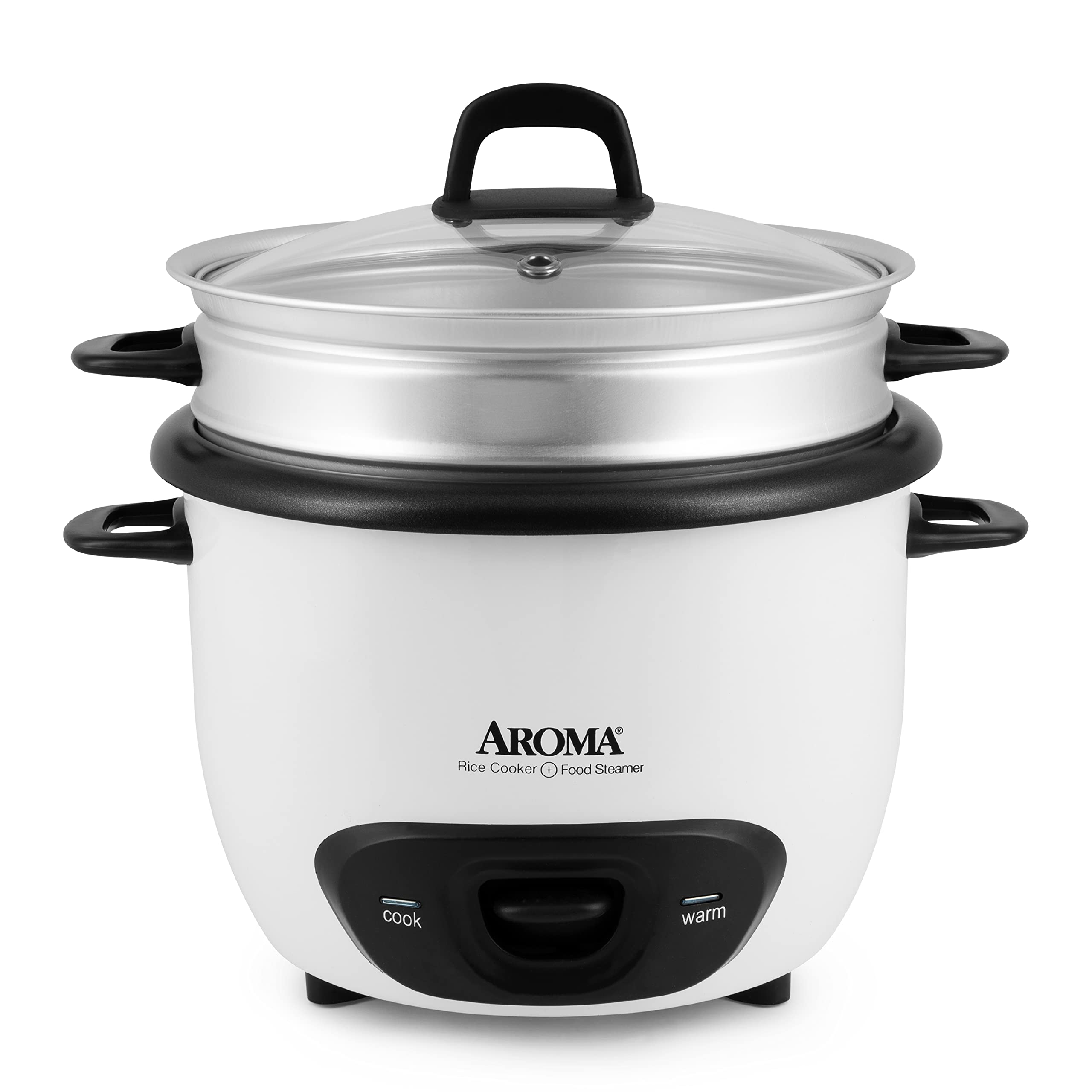 **Aroma Housewares 14-Cup (Cooked) / 7-Cup (Uncooked) Pot Style Rice Cooker & Food Steamer - White (ARC-747-1NG) - Perfect for Family Dinners, Meal Prep & Healthy Cooking**