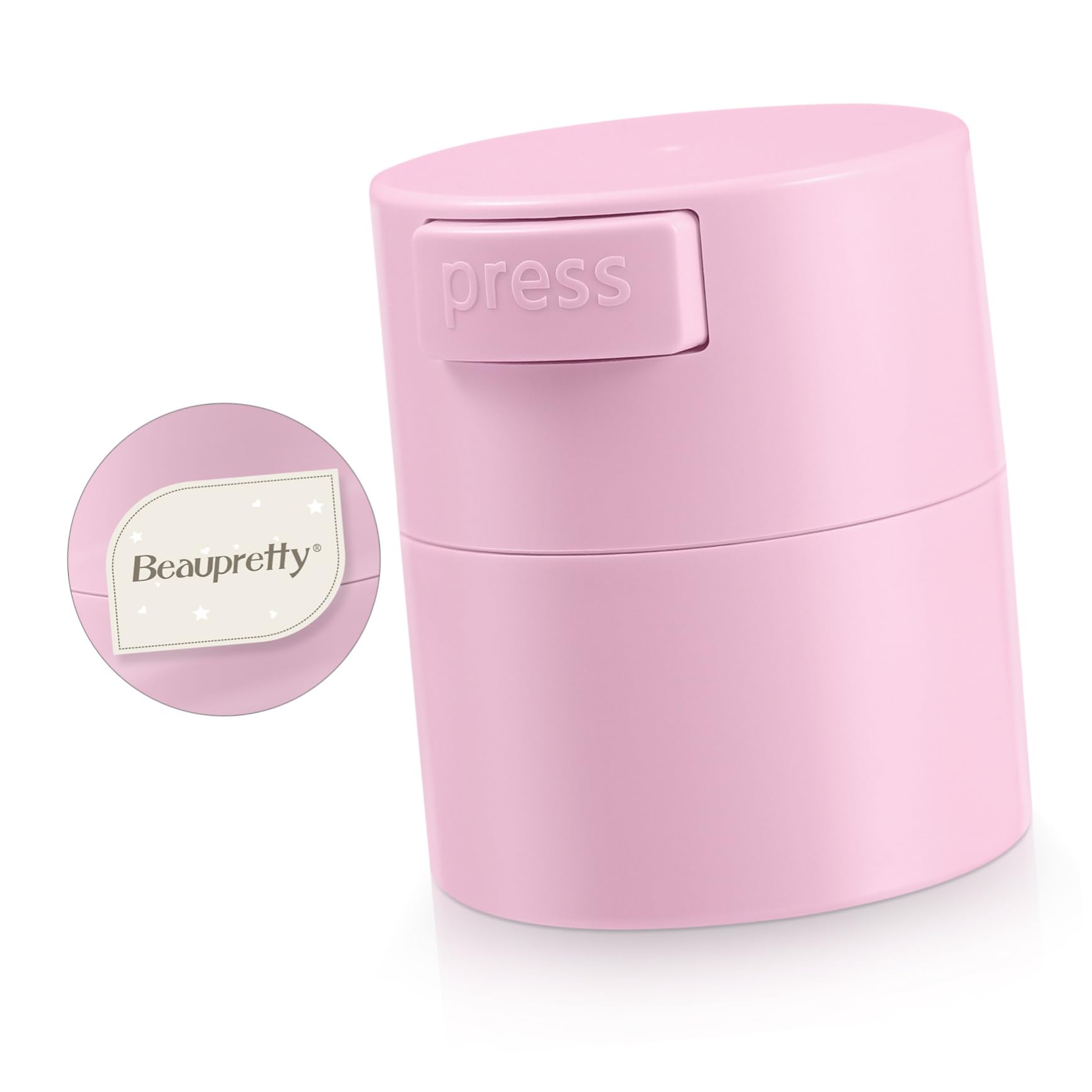 Beaupretty Eyelash Glue Jar - Sealed Lash Storage Box with Lid, Pink Cosmetic Organizer for Eyelash Extension Supplies | Perfect for Salon, Home & Travel Use