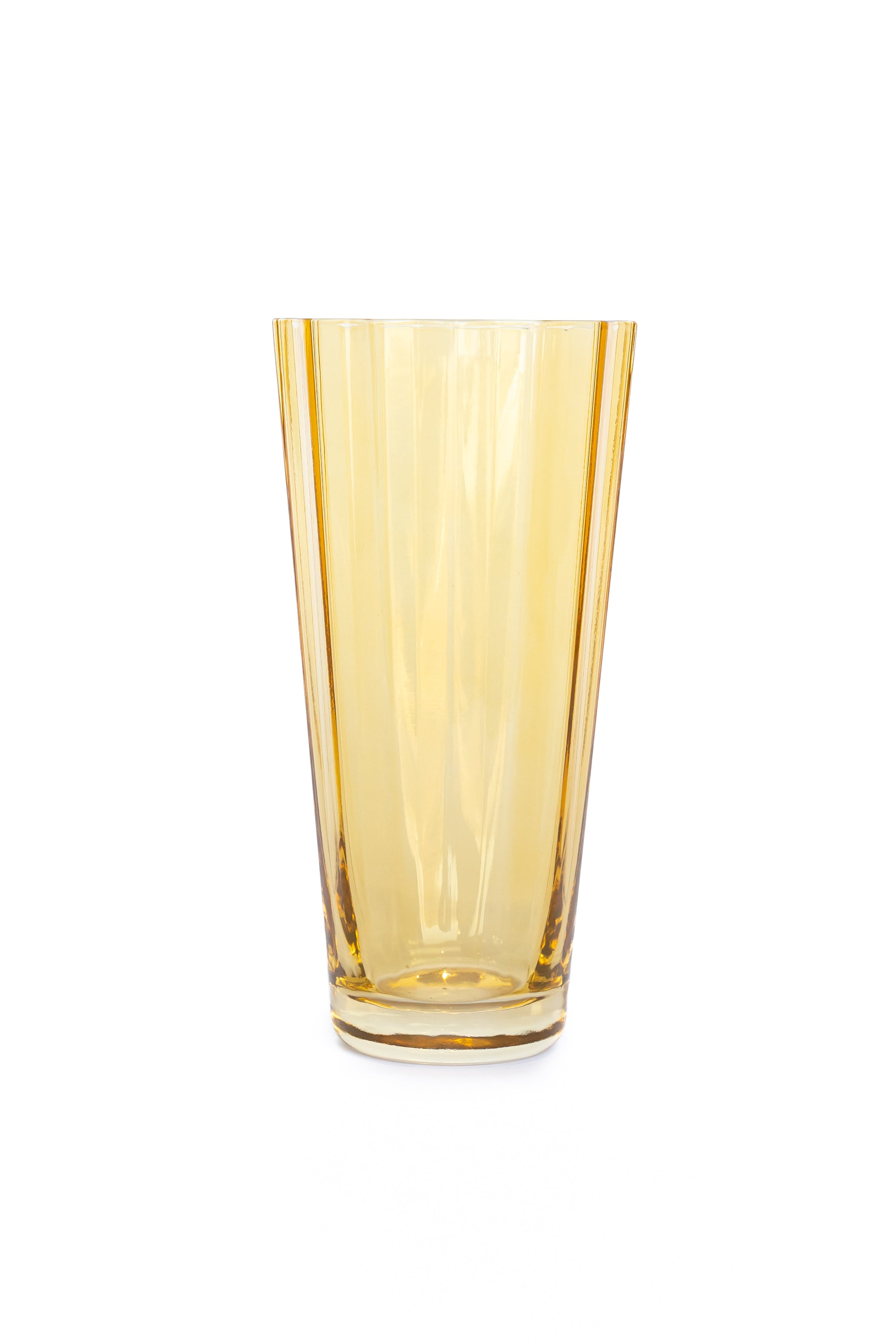 Estelle Colored Sunday Highball Glasses Set of 2 - Vibrant Yellow Cocktail Glasses for Whiskey, Iced Tea & Summer Drinks - Perfect for Home Bars, Parties & Gift Giving