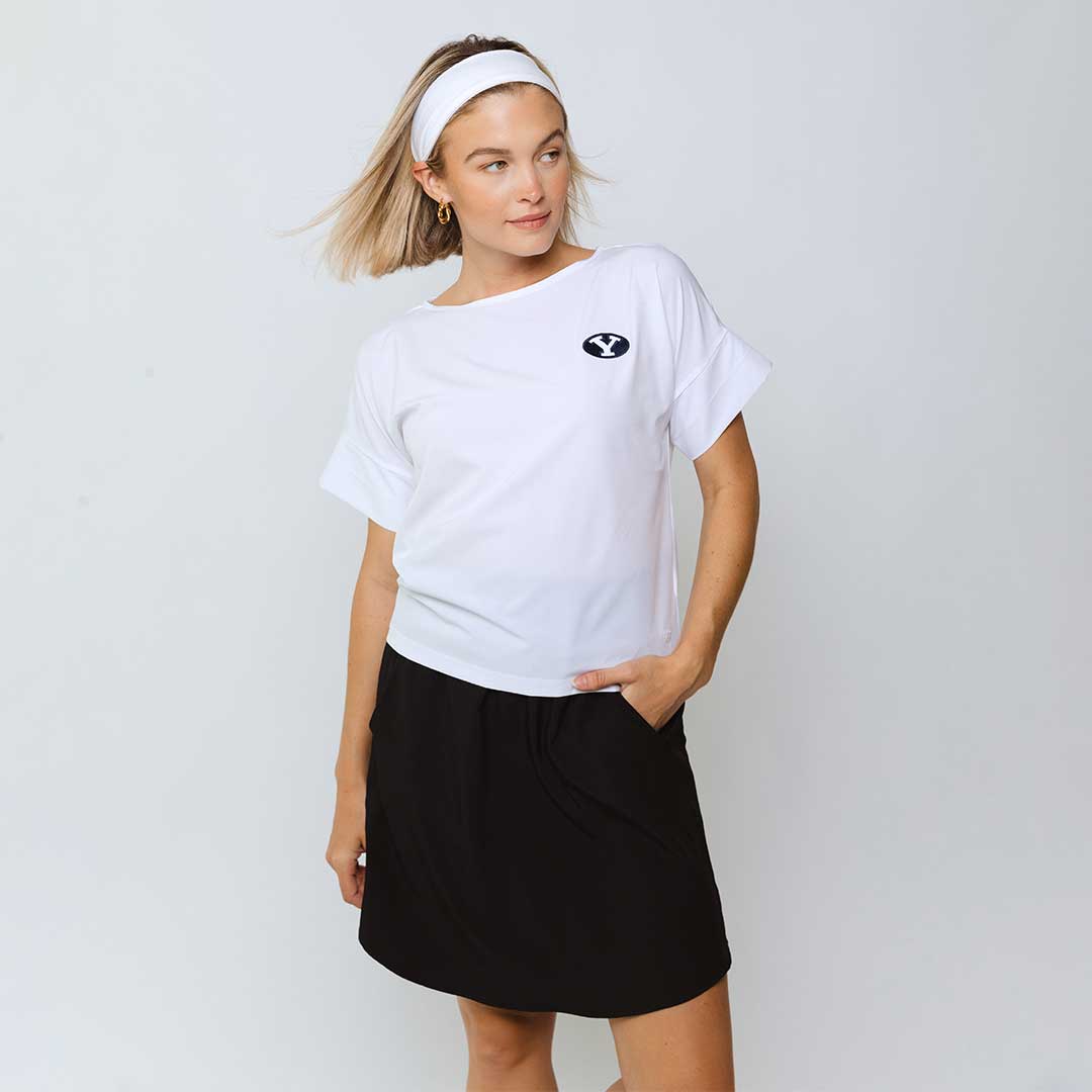 BYU Boss T-Shirt for Men - Premium Cotton White Tee - Comfortable Casual Wear for Everyday, Work & Street Style
