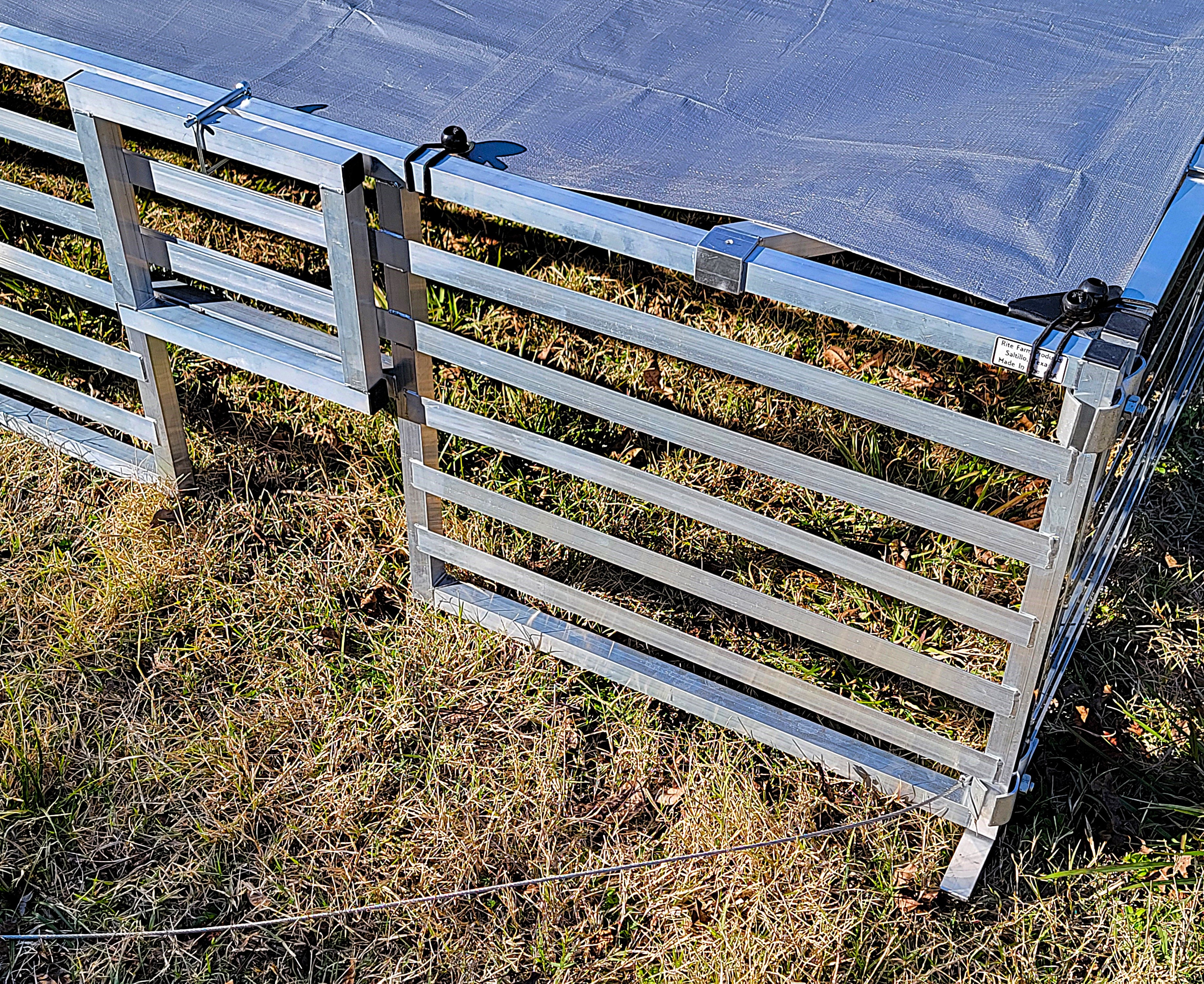 Rite Farm 10'X10' Aluminum Mobile Chicken Tractor Coop for Broilers & Poultry - Portable Outdoor Poultry Pen for Meat Birds, Egg Layers & Free Range Chickens - Perfect for Backyard Farming, Homesteading & Sustainable Agriculture