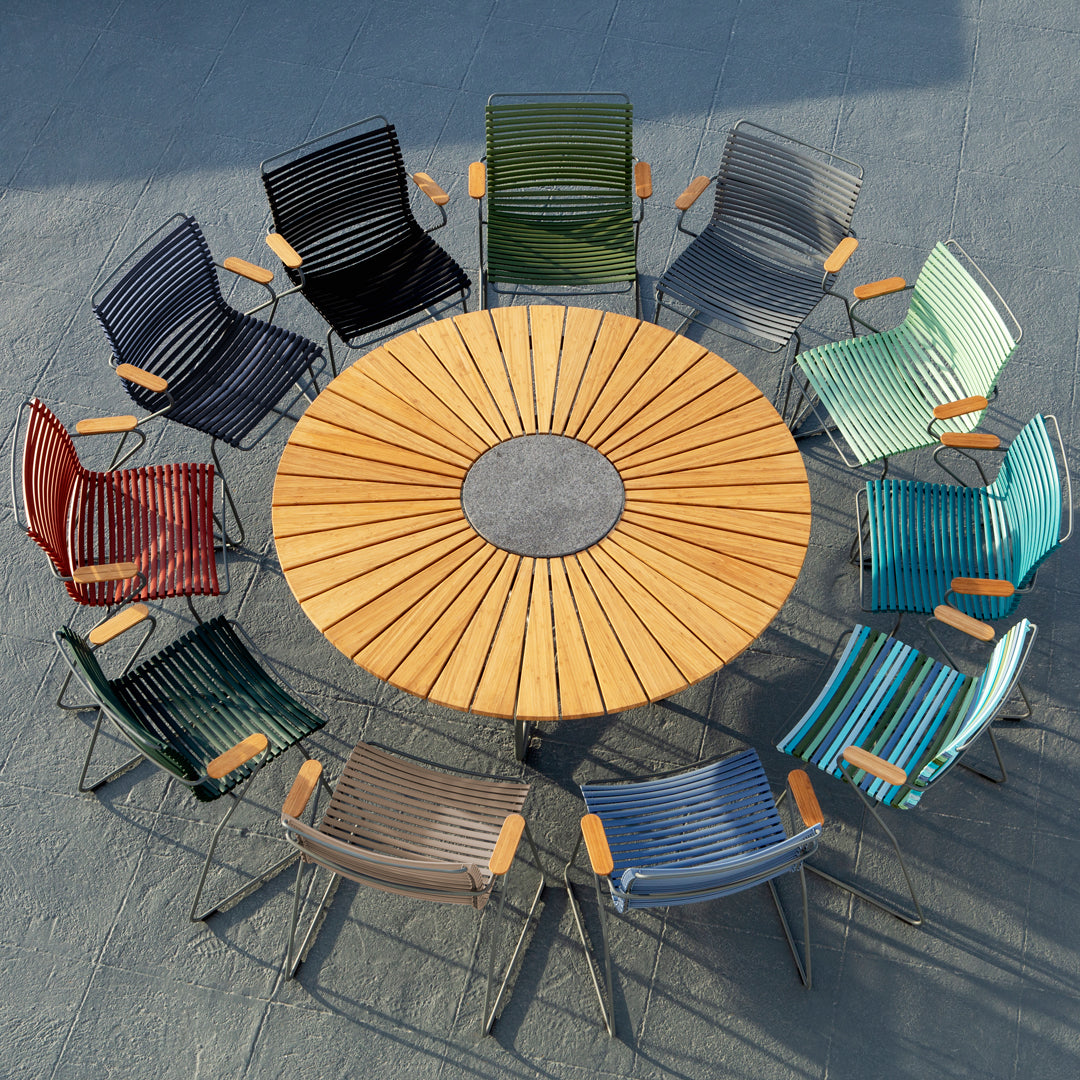 Premium Round Outdoor Patio Table - Durable Weather-Resistant Garden Dining Set for Backyard, Deck, Poolside & BBQ Gatherings