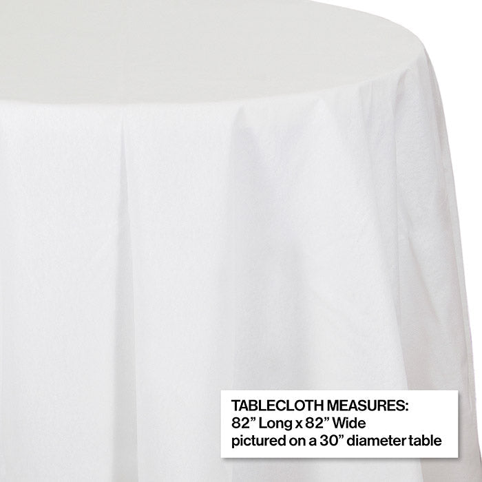 12-Piece Bulk White Round Tablecloths - Premium Quality Better Than Linen - Perfect for Weddings, Parties & Restaurant Dining