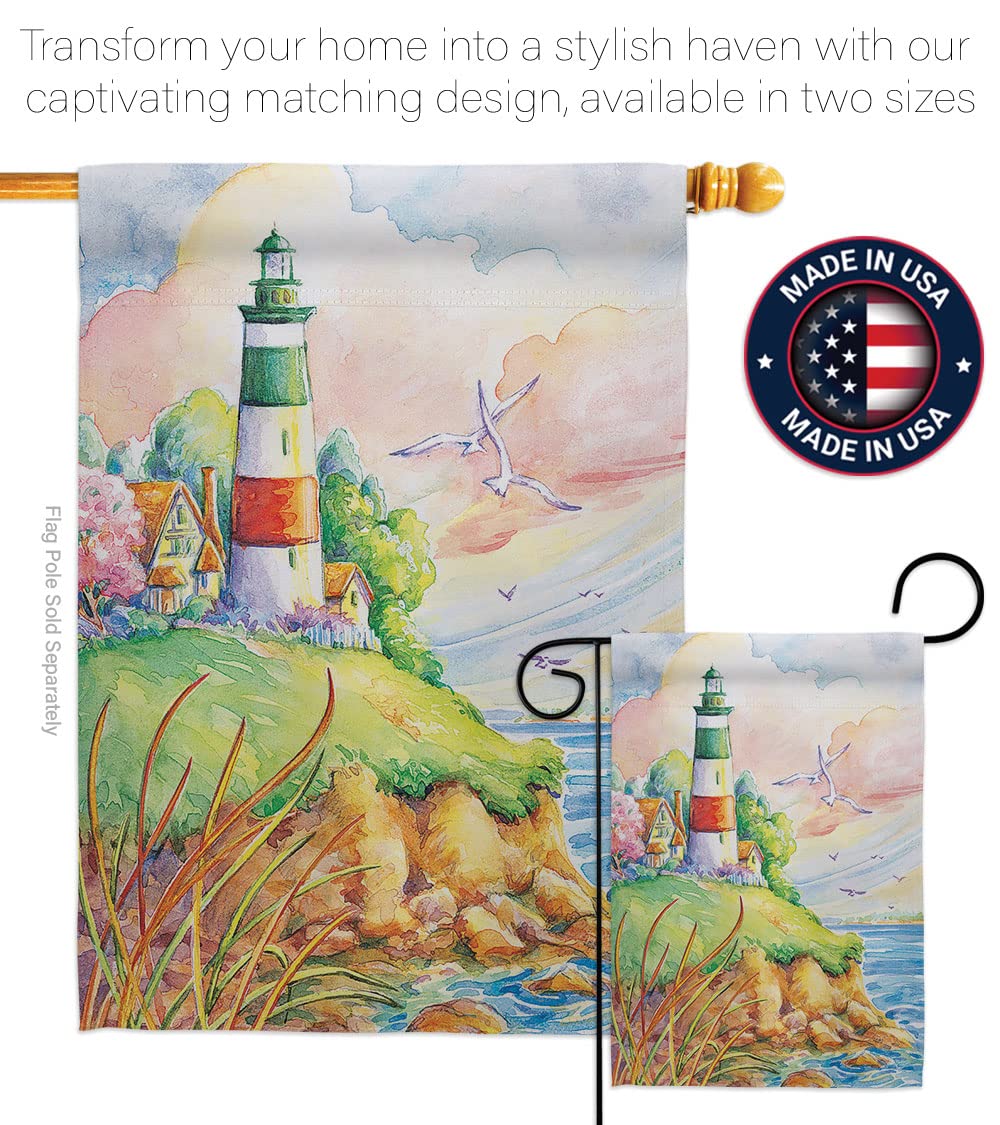 Cliff Lighthouse Beach Flag 28