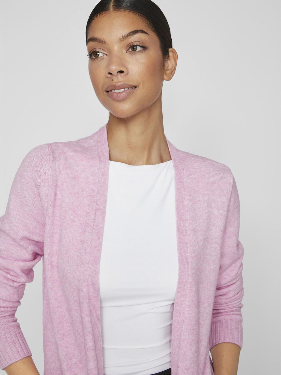 ASHLEY OPEN KNIT CARDIGAN - Pastel Lavender Women's Lightweight Sweater | Perfect for Spring Layering & Casual Outfits