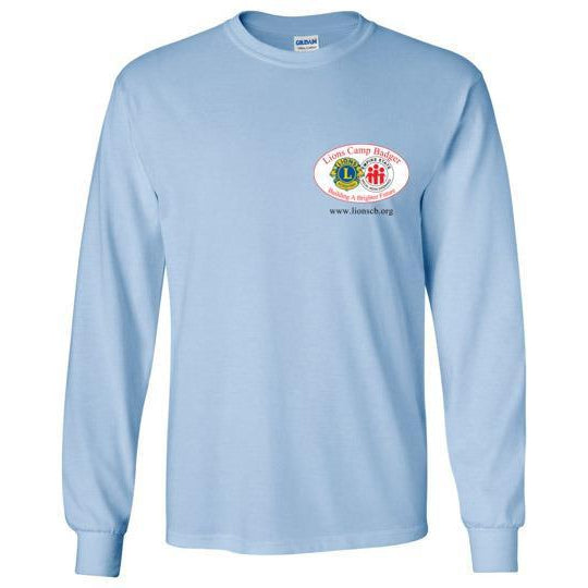 Lions Camp Badger Long Sleeve T-Shirt with Color Logo - Comfortable Cotton Shirt for Outdoor Activities, Hiking, and Casual Wear