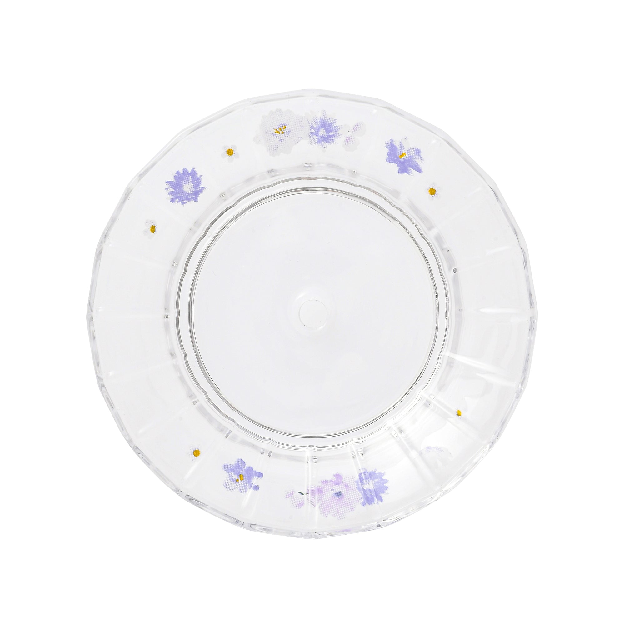 Elegant Purple Flower Frill Glass Stand - Perfect for Home Decor, Wedding Centerpieces & Gift Displays