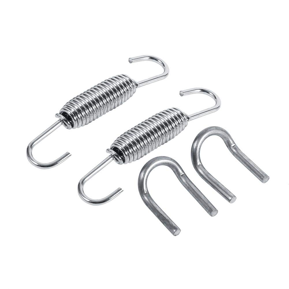 Motorcycle Exhaust Springs 2pcs - Stainless Steel Rotatable Mounting for Bike Exhaust System - Perfect for Repair & Custom Builds