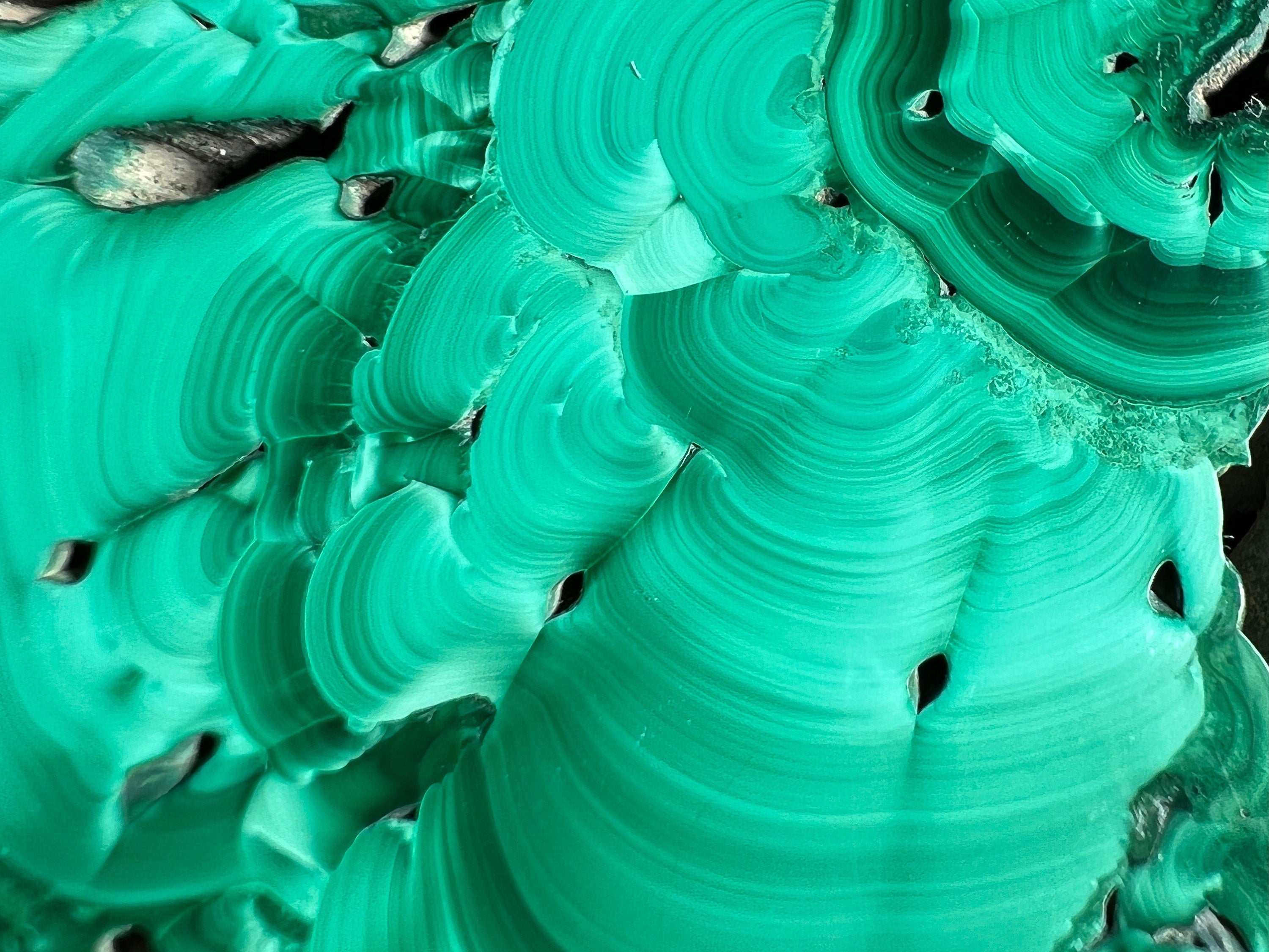 Premium Green Malachite Crystal Slab - Natural Stone for Jewelry Making, Unique Handcrafted Gift, Elegant Home Decor (50402) | Perfect for DIY Crafts, Meditation Spaces & Luxury Interior Design