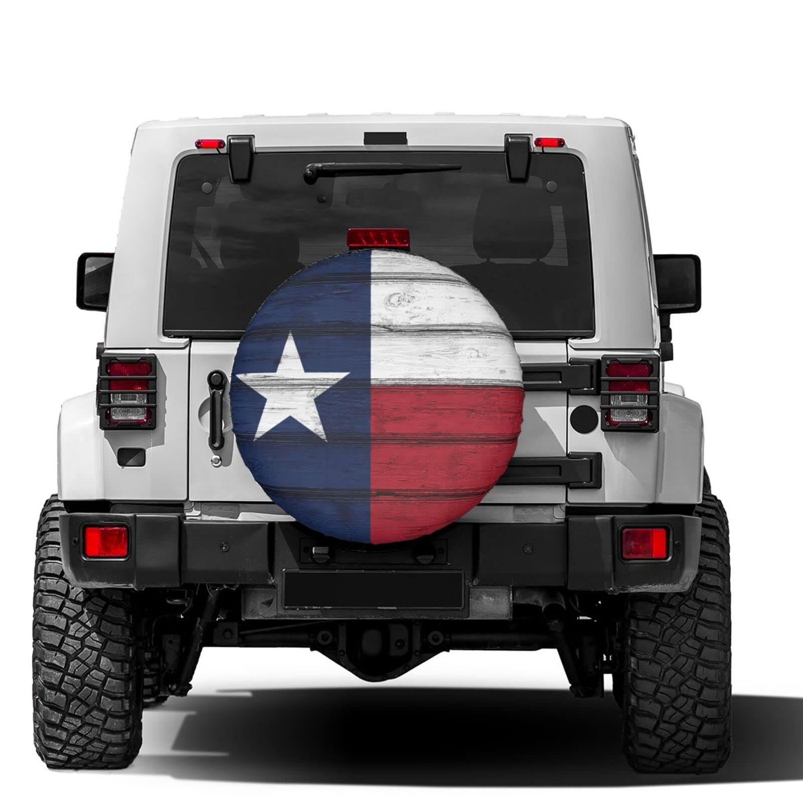 Texas Flag Spare Tire Cover - 17 Inch Dust-Proof Wheel Protector for Trailers, RVs, SUVs & Trucks | Durable Waterproof Accessory for Camping, Off-Road & Travel Adventures