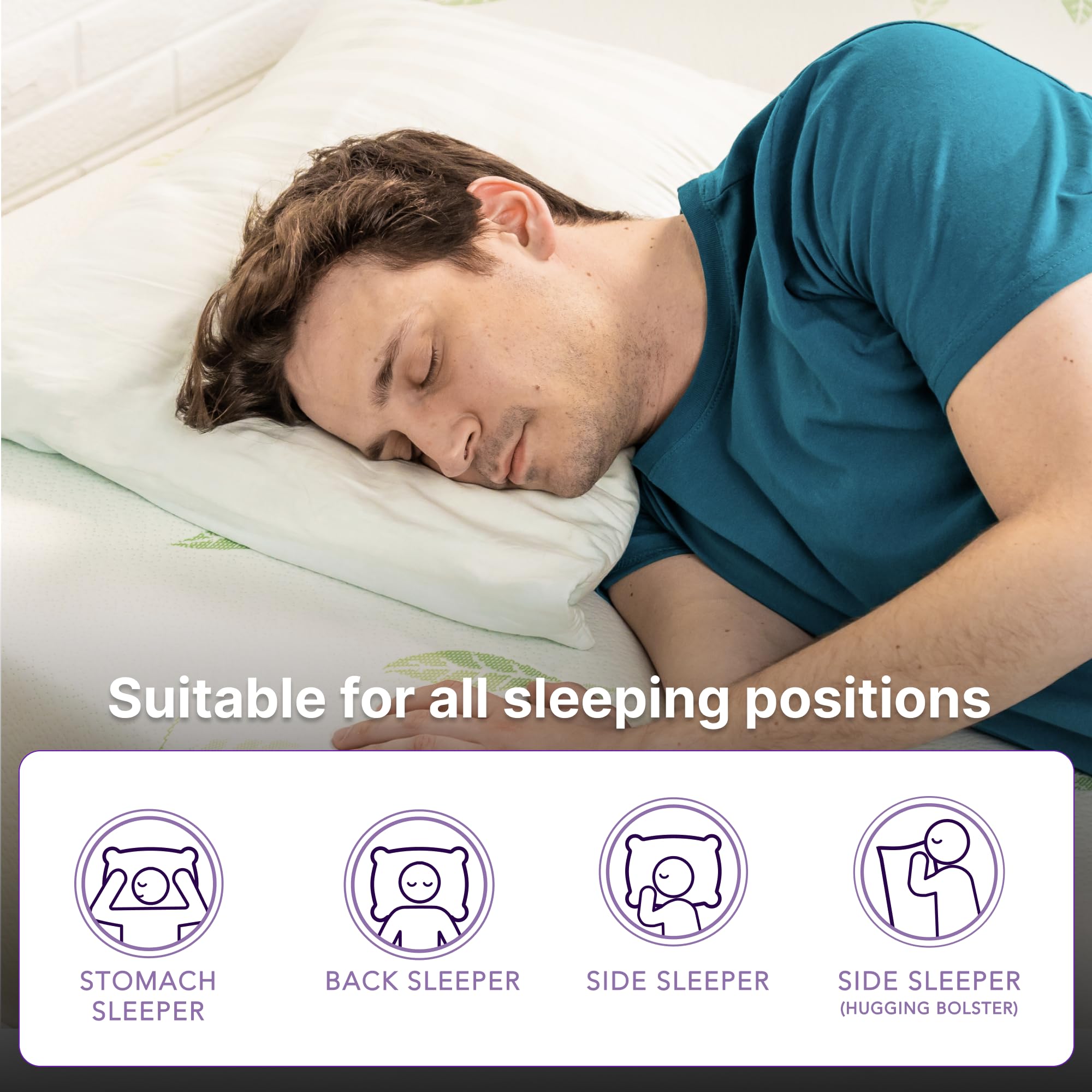 NapQueen Twin XL 6-Inch Green Tea Infused Memory Foam Mattress - CertiPUR-US Certified, Bed in a Box for Dorm Rooms & Guest Beds | Cooling Pressure Relief for Side Sleepers