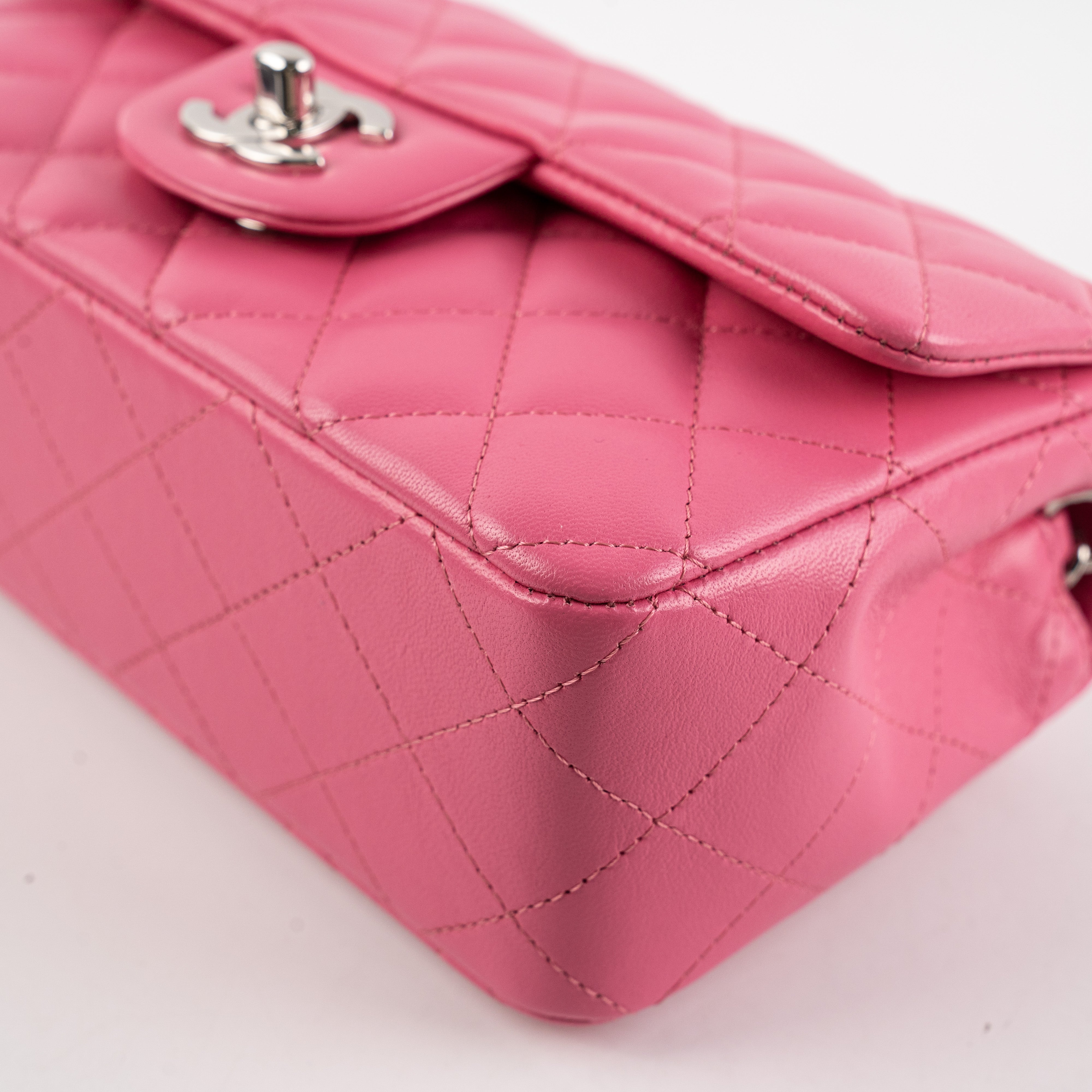 Chanel Mini Rectangle Lambskin Pink Crossbody Bag - Luxury Designer Handbag for Women | Perfect for Date Night, Parties & Special Occasions