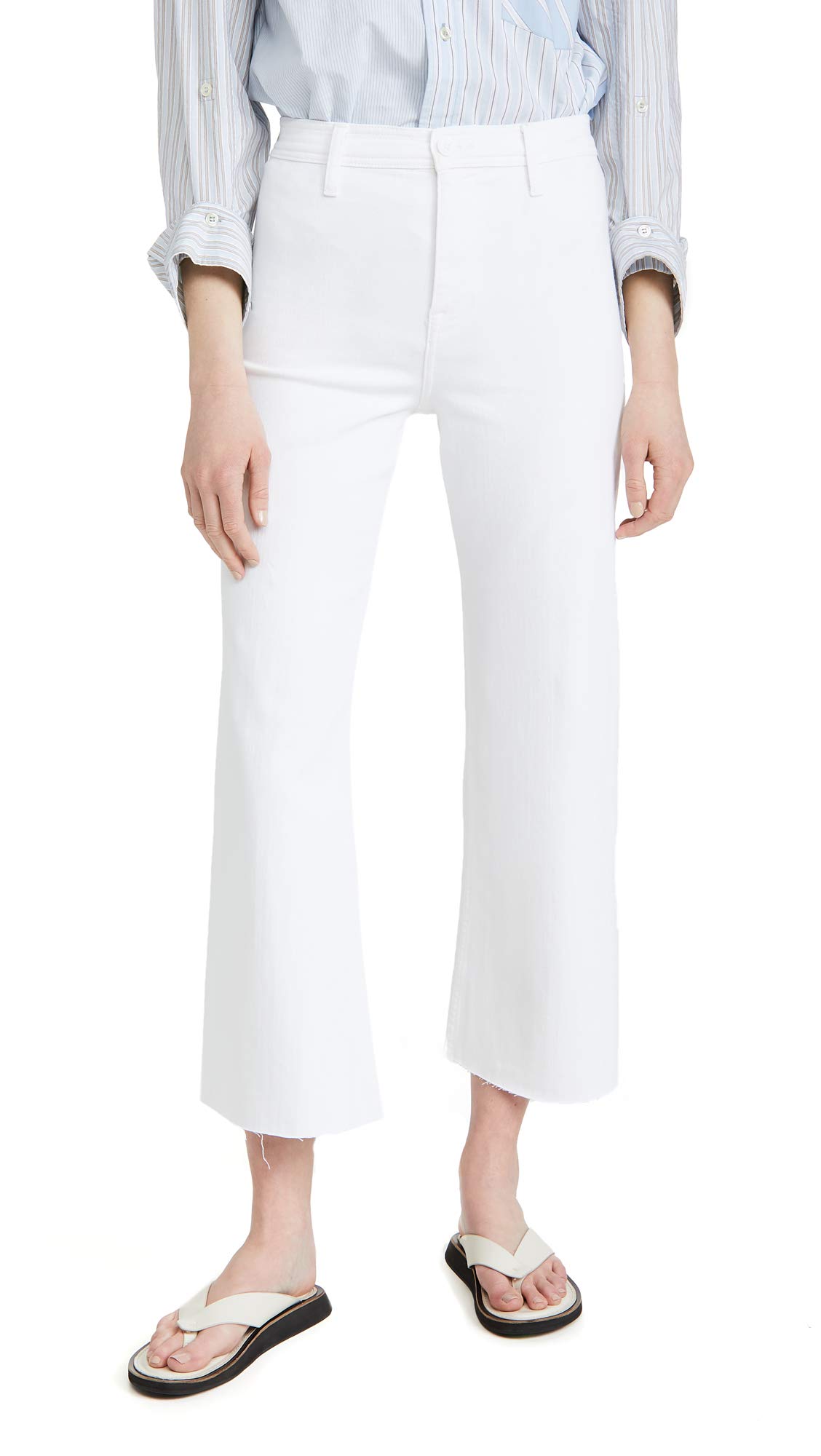 Women's High Rise Wide Leg Crop Jeans - Comfortable & Stylish Denim Pants for Casual Outings, Work & Weekend Wear