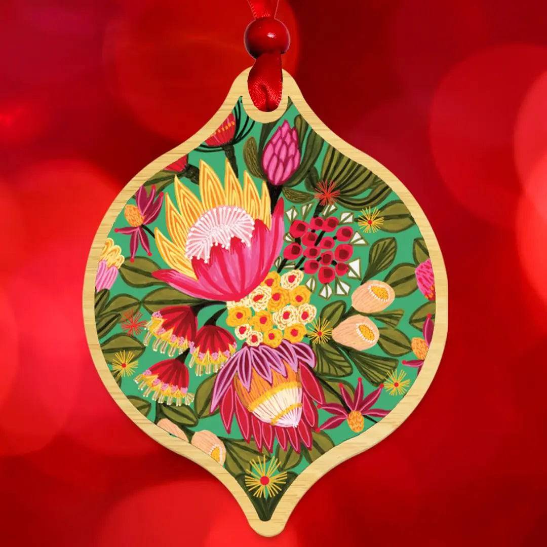 Australiana Christmas Ornament Bauble Set - 12-Piece Handmade Australian-Themed Holiday Decorations for Christmas Tree, Home & Office Decor