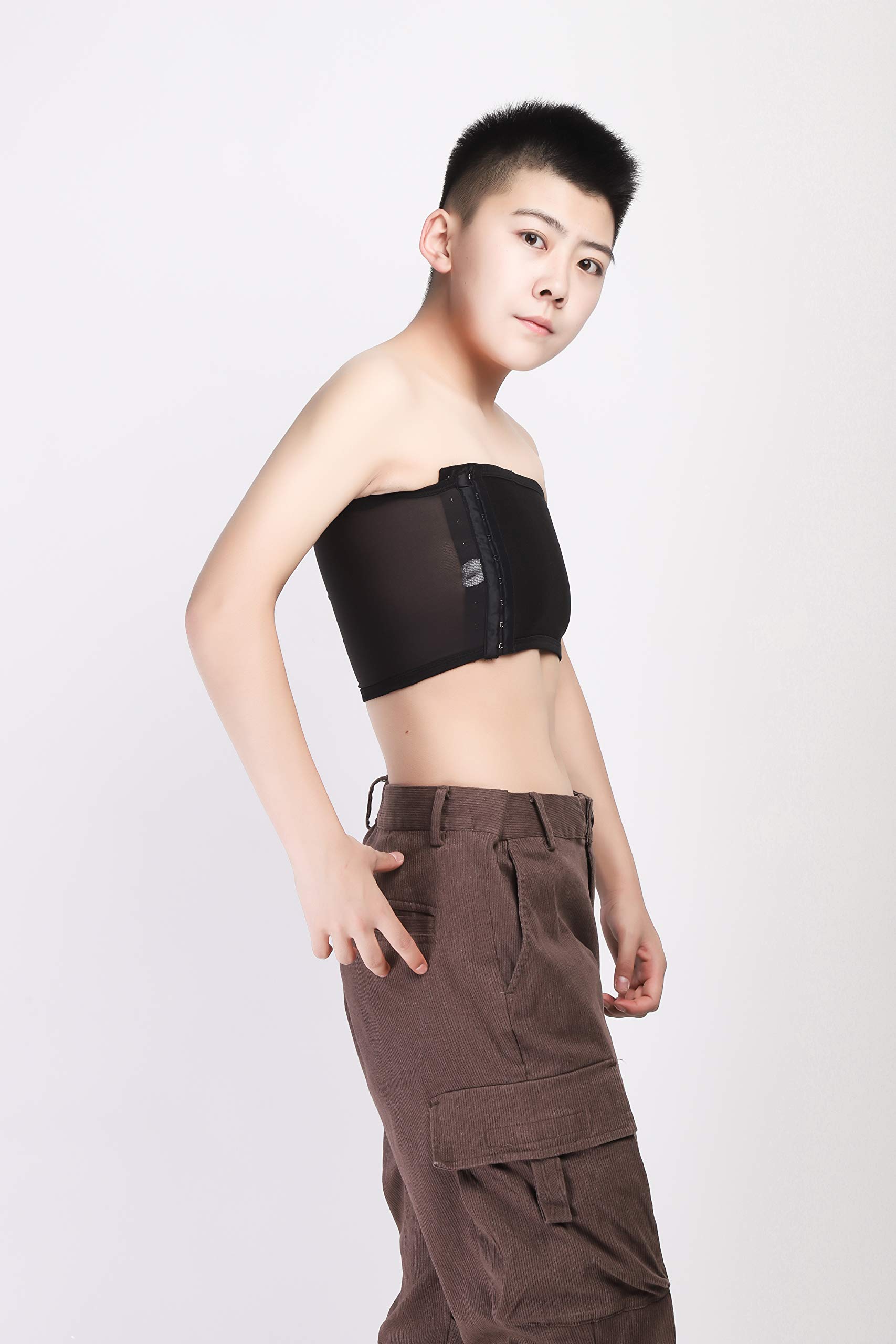 Breathable IceSilk Strapless Chest Binder for Transgender & Tomboy - Comfortable Compression Underwear for Summer, Sports & Everyday Wear