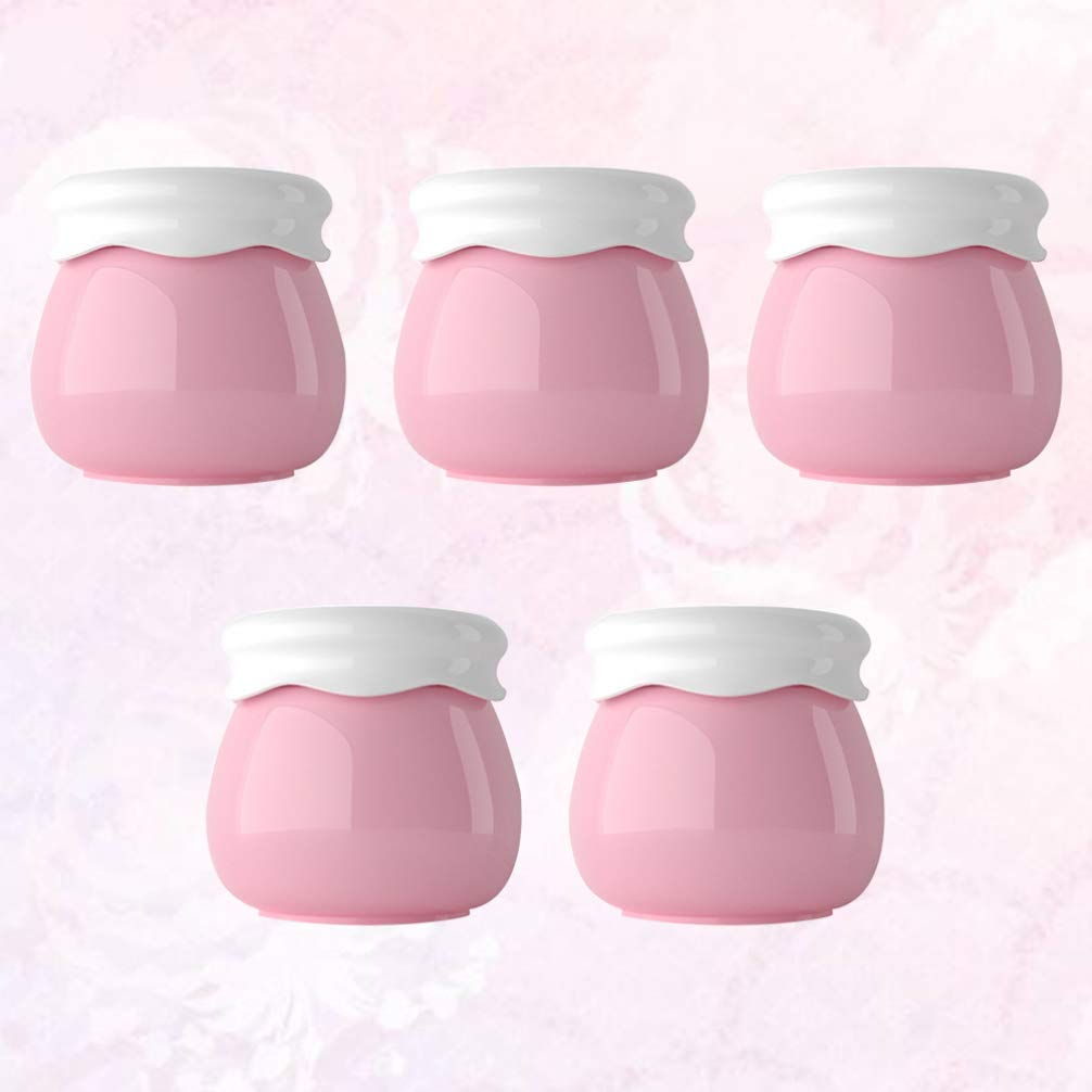 Beaupretty 5-Piece Empty Cream Jars Set - Mini Travel Lotion Bottles with Lids - Refillable Cosmetic Containers for Makeup, Skincare & DIY - Perfect for Home, Salon & On-the-Go Use