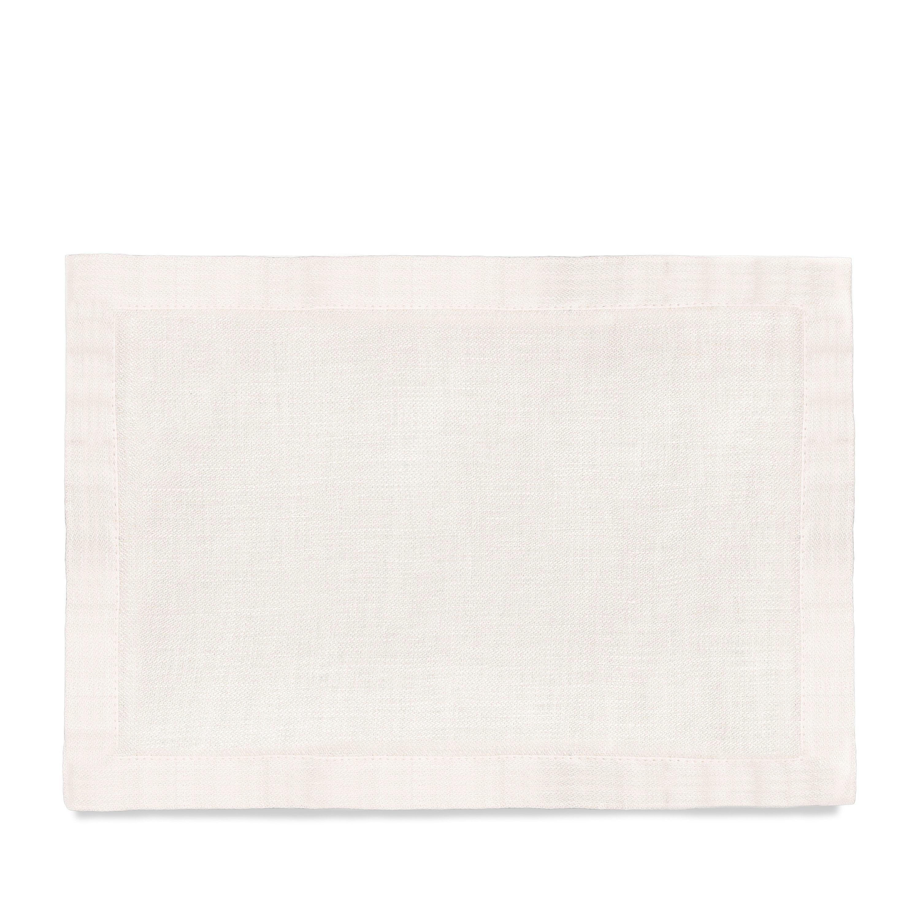 Premium Linen Sateen Placemats Set of 4 - Soft & Durable Table Mats for Dining, Ecru Color - Perfect for Formal Dinners, Holiday Gatherings & Everyday Use