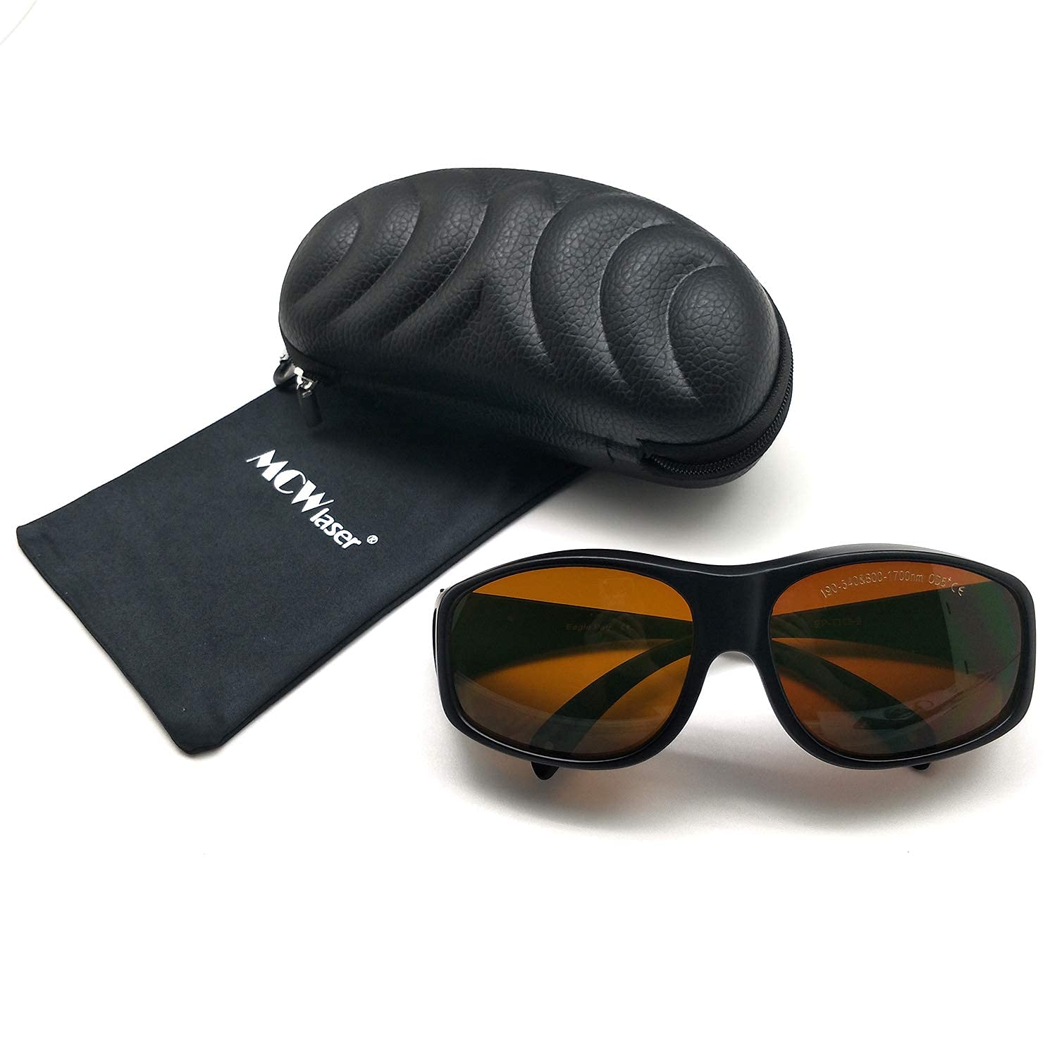 MCWlaser Laser Safety Glasses - Protective Goggles for 355nm, 532nm, 808nm, 980nm, 1064nm Wavelengths (190-540nm & 800-1700nm Range) - OD6+ High Absorption Laser Eyewear for Lab, Medical, Industrial & DIY Laser Applications