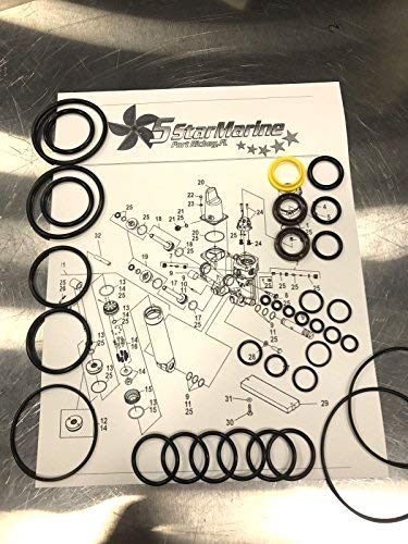 Mercury 135-250 HP Outboard Motor Trim Tilt Rebuild Seal Kit 878408A1 FSM030 - Perfect for Boat Maintenance & Marine Engine Repair