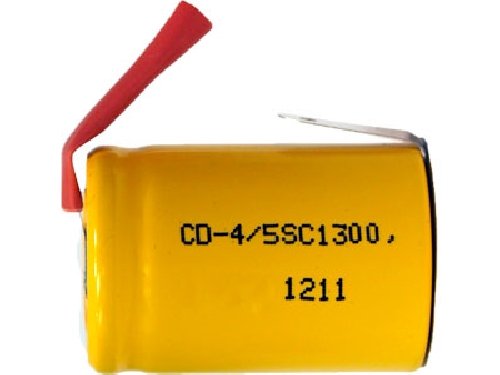 50 Pack 4/5 Sub C NiCd Rechargeable Batteries with Tabs - 1300mAh High Capacity for RC Cars, Power Tools, Emergency Lights & Backup Power Supplies