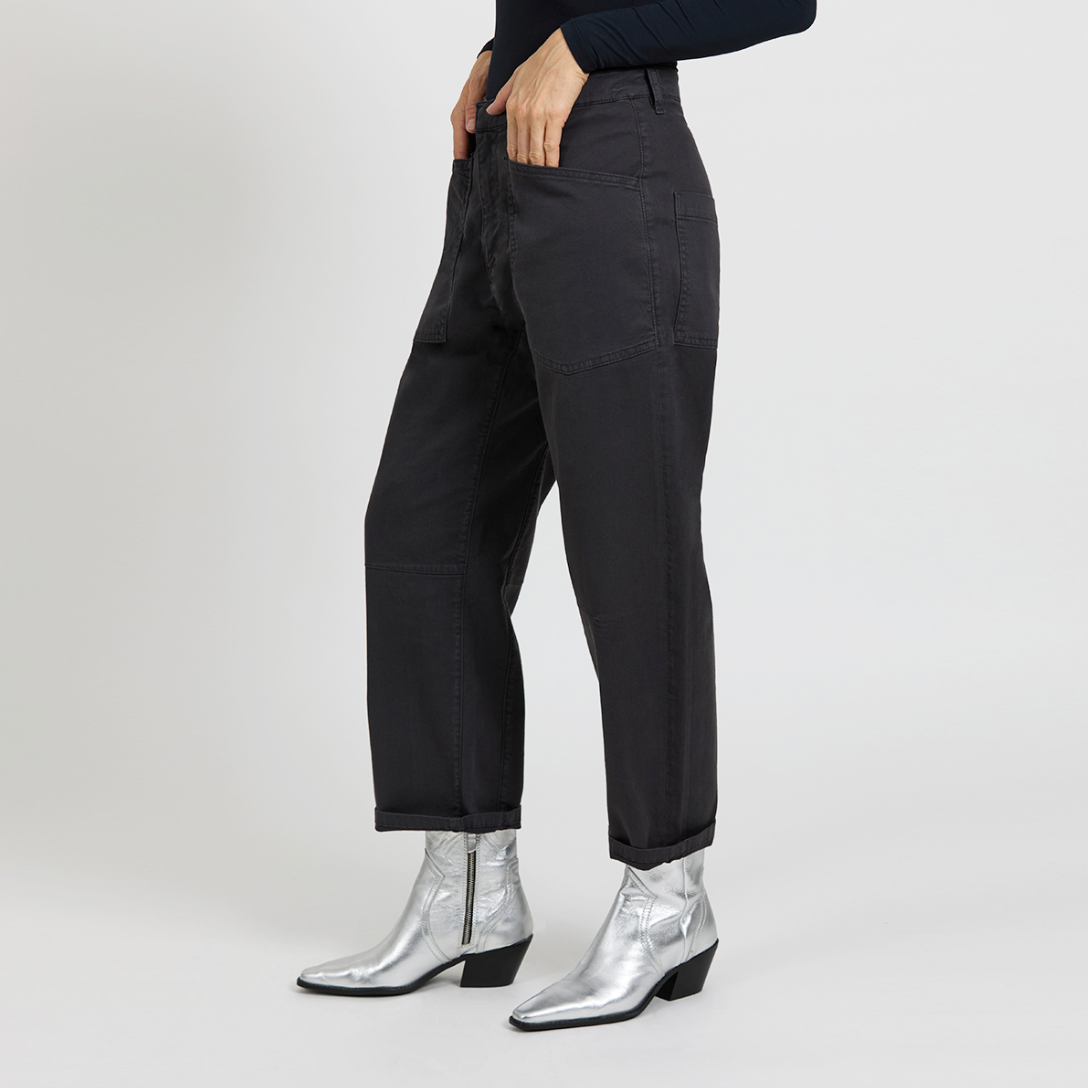 Reiko Carl Carbone Women's High-Waisted Trousers - Comfortable Stretch Pants for Office, Business & Casual Wear