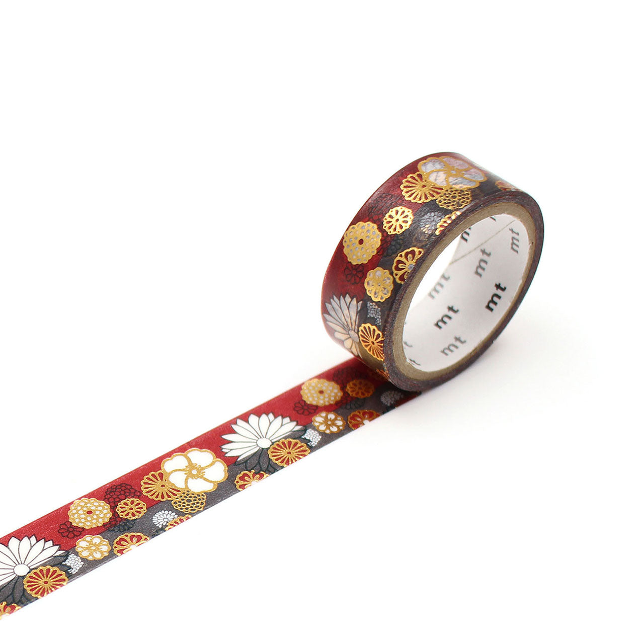 SOU SOU Kinrandonsu Japanese Washi Tape - Decorative Gold Foil Paper Tape for Scrapbooking, Journaling, Gift Wrapping & DIY Crafts