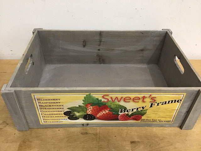 19x12 Inch Wooden Vegetable Crate - Rustic Farmhouse Storage Basket for Fruits, Vegetables & Farm Produce - Perfect for Kitchen, Pantry, Garden & Farmers Market Display