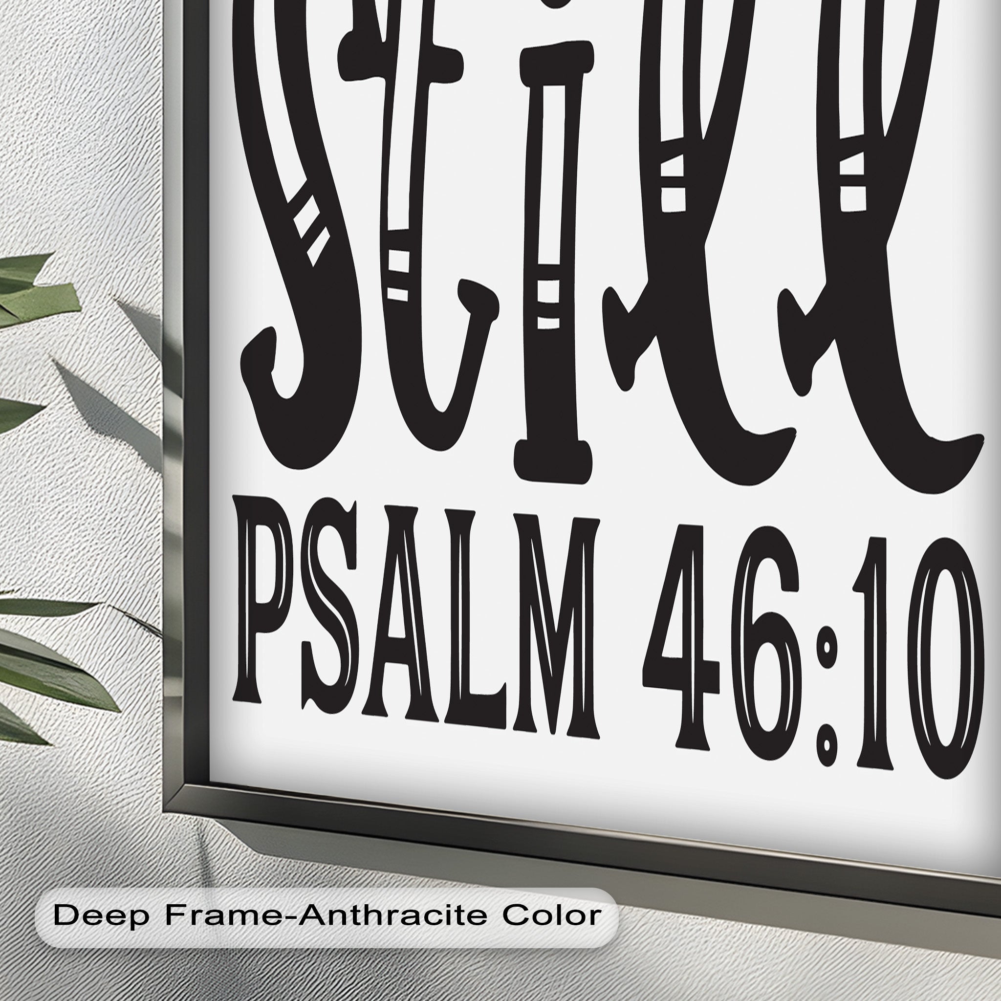 Be Still - Psalm 46:10 Scripture Bible Verse Oil Painting Wall Art for Home Decor, Church, Office & Christian Gift