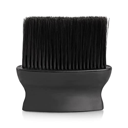 Professional Barber Neck Duster Brush for Hair Cutting - Soft Bristle Neck Cleaning Brush for Salon & Home Use - Black Barber Tool for Stylists & DIY Haircuts - Perfect for Removing Hair Clippings After Trims
