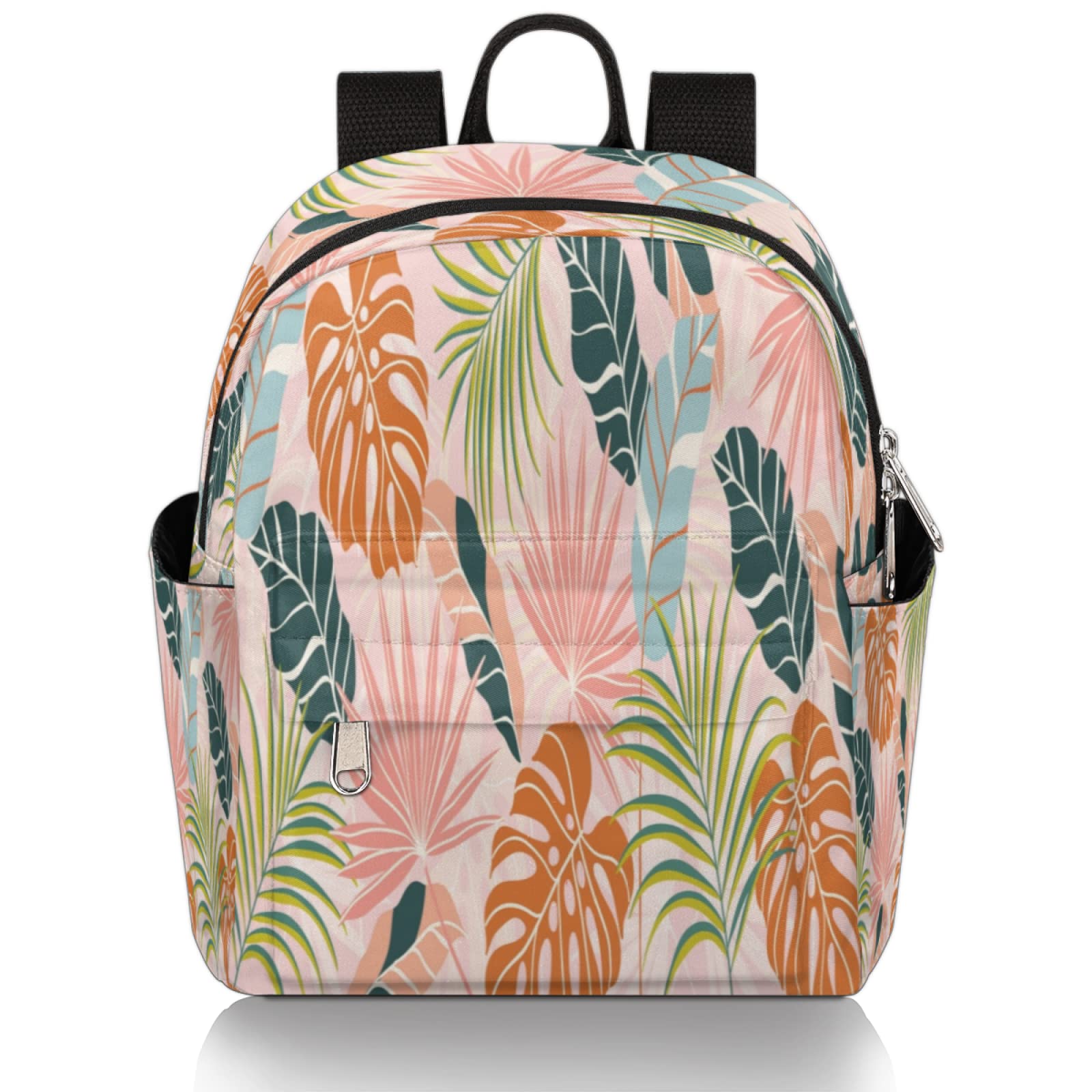 Mini Backpack for Women - Cute Lightweight Small Travel Backpack Purse, Shoulder Bag for Girls & Teens, Palm Leaf Print School Bookbag, Daypack for Casual Use, College, Work & Outdoor Activities
