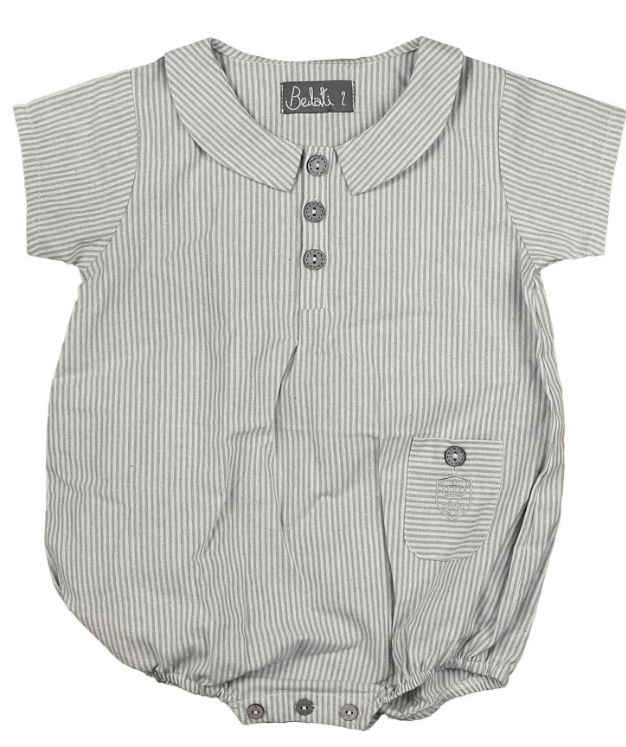 BELATI Striped Baby Romper for Boys & Girls (6 Months to 2 Years) - Soft Cotton Onesie for Playtime, Daycare & Family Outings