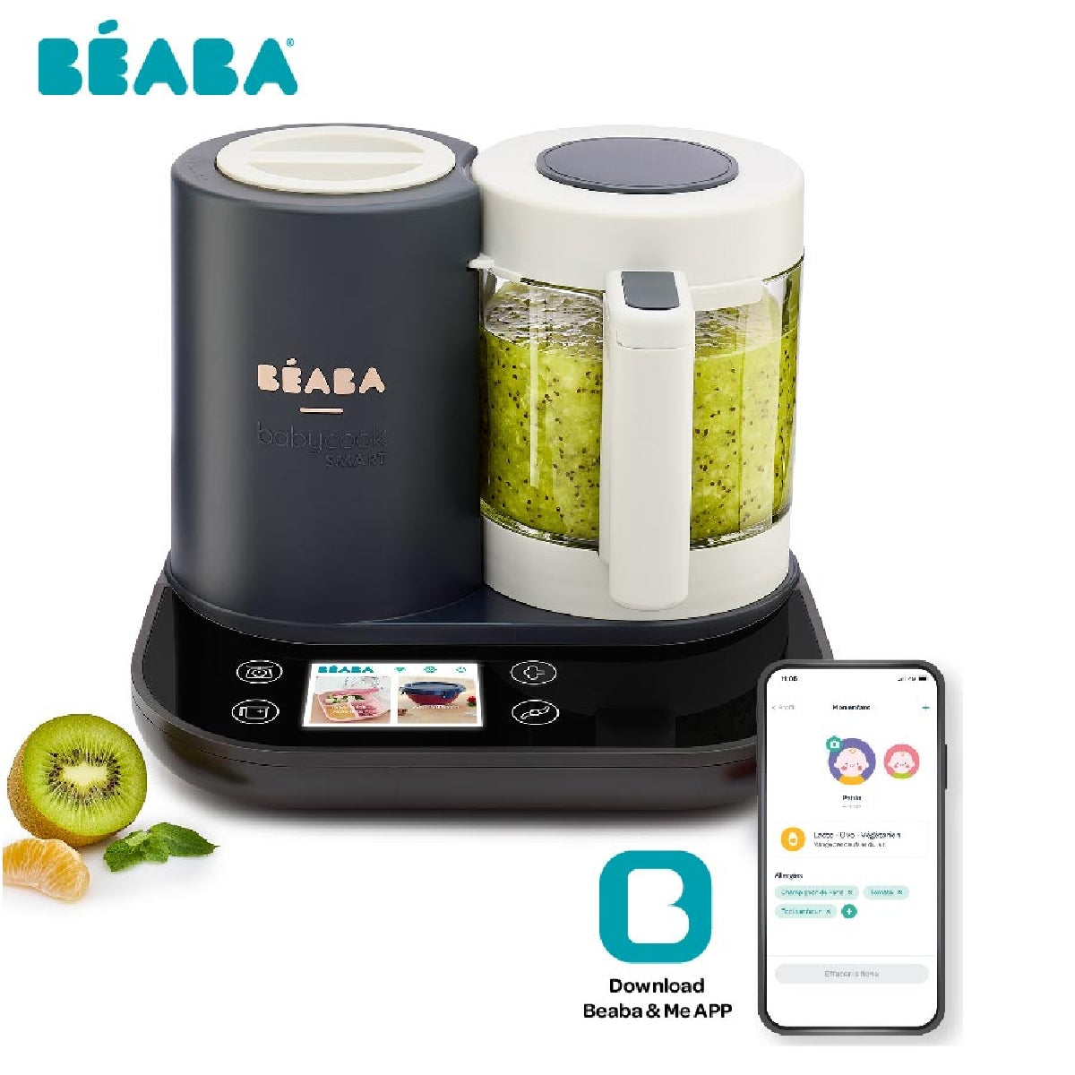 Beaba Babycook SMART Baby Food Maker - 4-in-1 Steamer, Blender, Warmer & Defroster for Homemade Purees - Perfect for Infants & Toddlers (Ideal for Making Healthy Baby Food at Home)