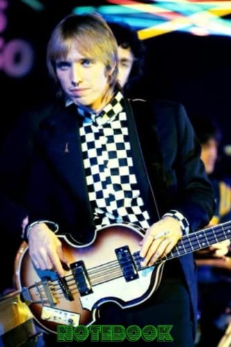 Tom Petty Themed Wide Ruled Notebook - Thanksgiving Journal for Students & Teachers, Boys & Girls, 120 Pages #513 - Perfect for School, Gift Giving & Holiday Note Taking