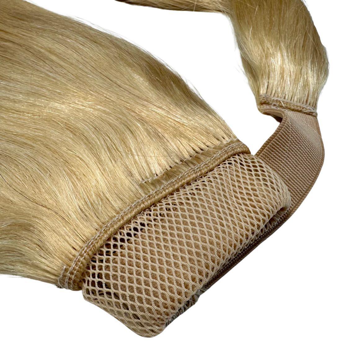 Bleach Blonde 100% Human Hair Ponytail Extension - Natural Looking Clip-in Hairpiece for Women, Perfect for Parties, Weddings & Daily Styling