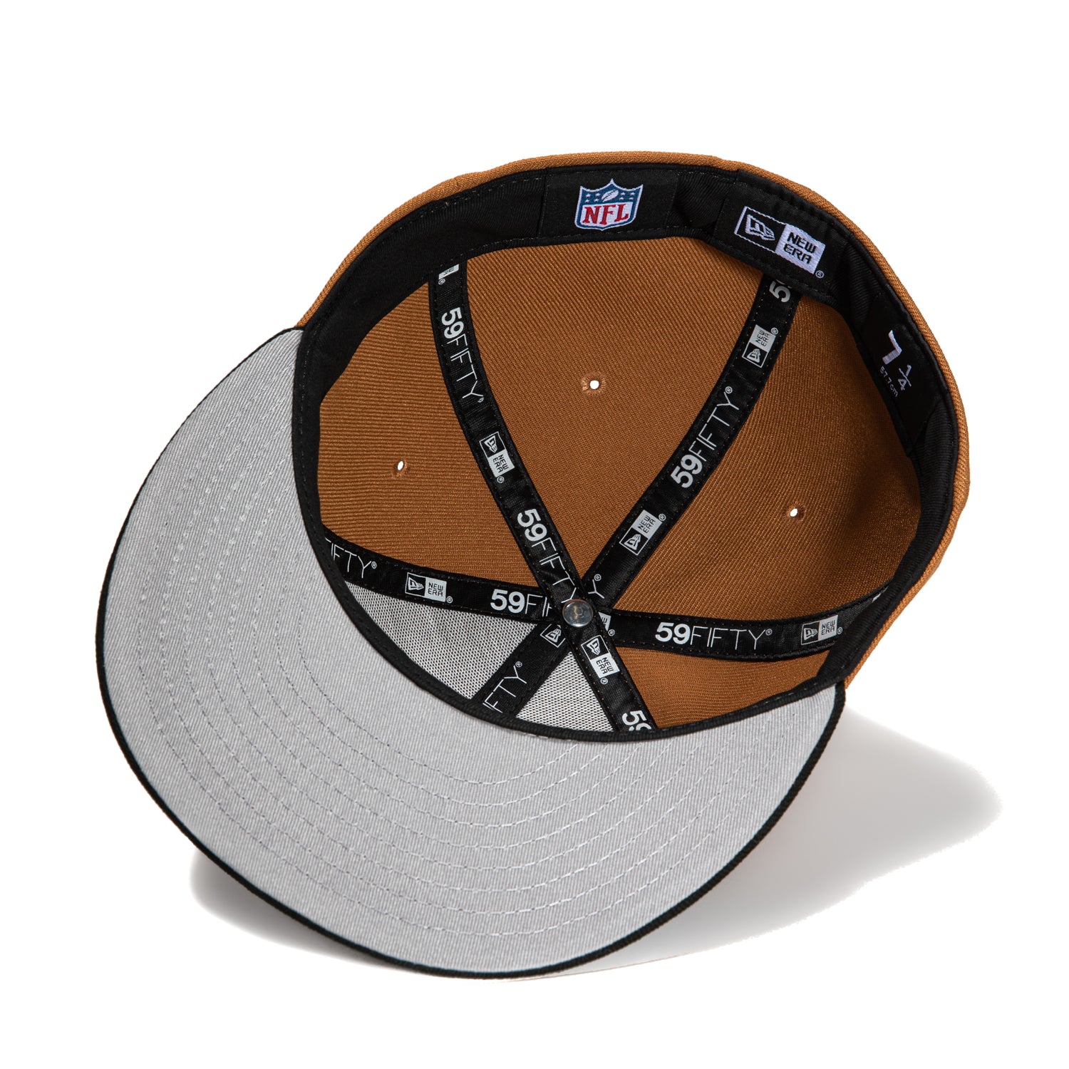 New Era 59Fifty Las Vegas Raiders 50th Anniversary Patch Snapback Hat - Khaki & Black - Official NFL Licensed Cap for Football Fans & Collectors - Perfect for Game Day, Tailgating & Sports Memorabilia Collection