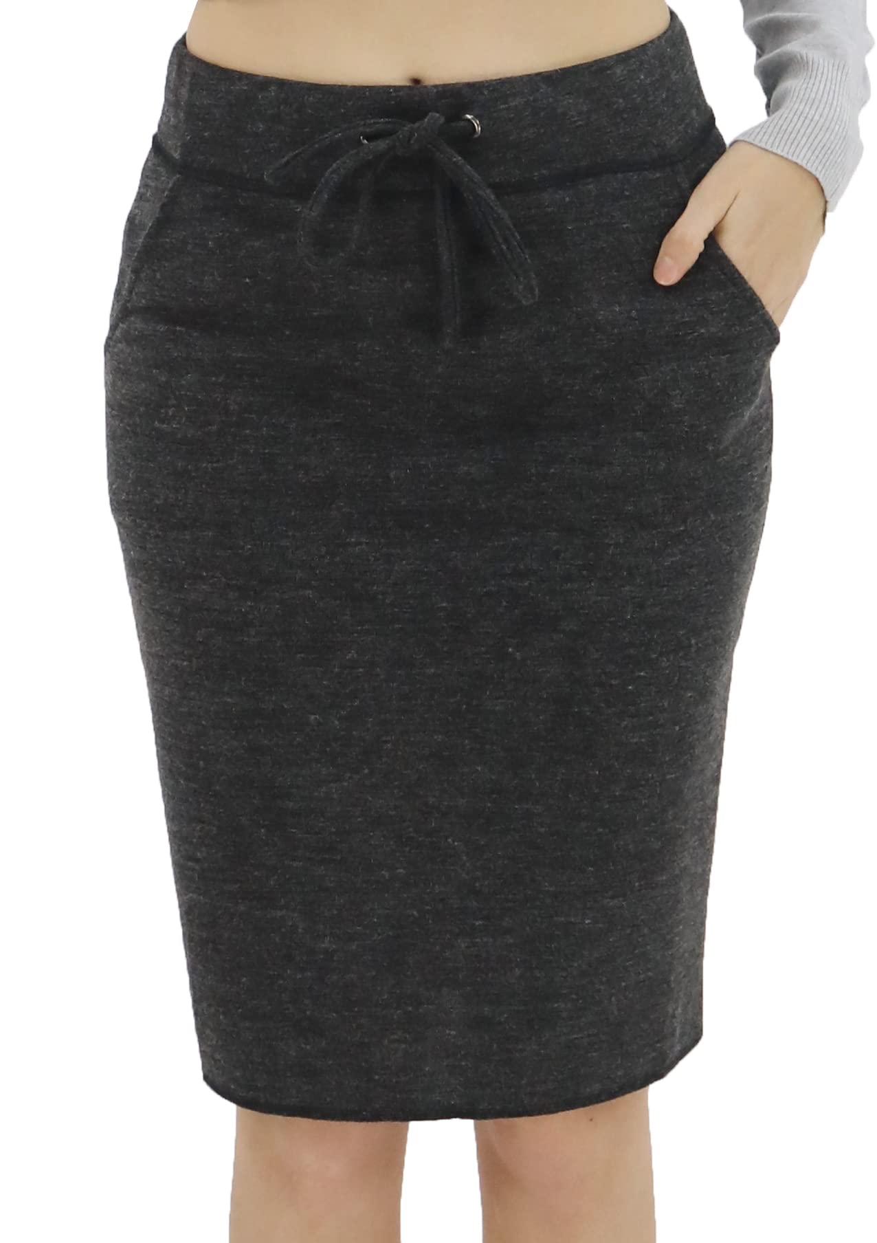 BENANCY Women's High Waist Stretch Pencil Skirt with Pockets - Slim Fit Office Work Skirt for Business Casual & Professional Wear