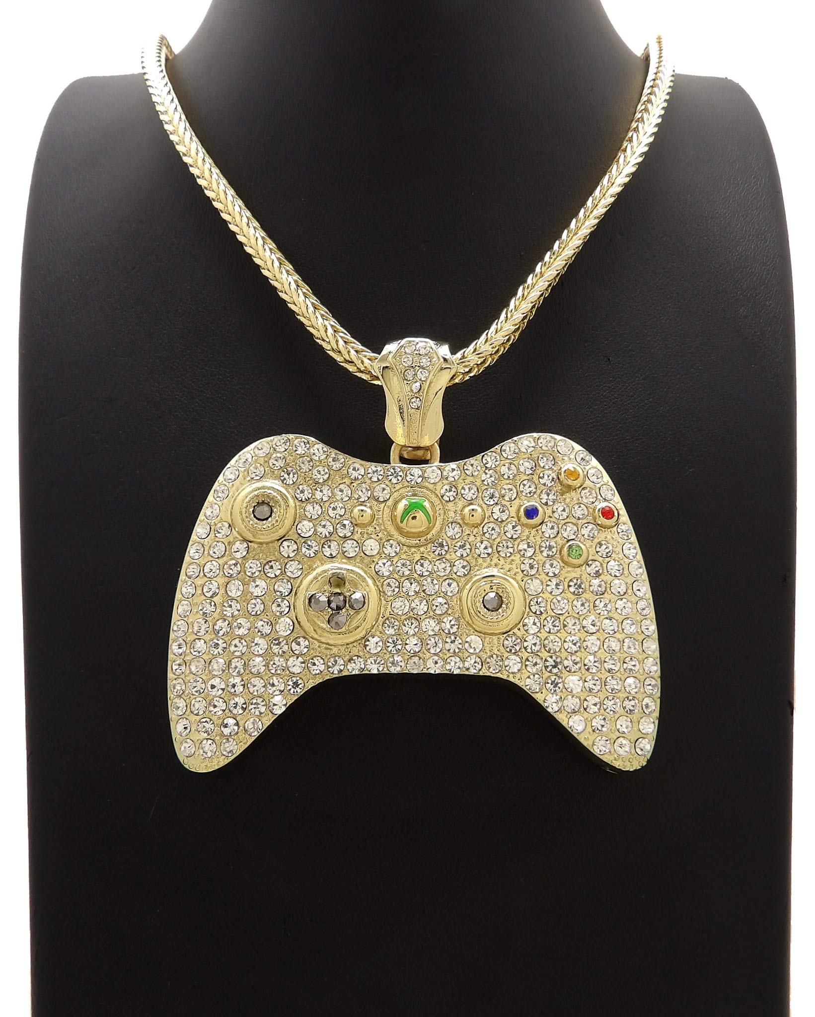 Wireless Gaming Controller Pendant Necklace for Gamers - Stylish Franco Chain for Gaming Enthusiasts | Perfect Gift for Gamers, Cosplay & Everyday Wear