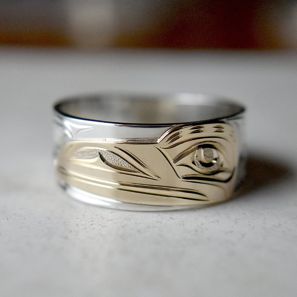 Flat & Tapered Gold Overlay Ring by Joe Descoteaux - Elegant Minimalist Jewelry for Women, Perfect for Everyday Wear, Special Occasions & Gifts