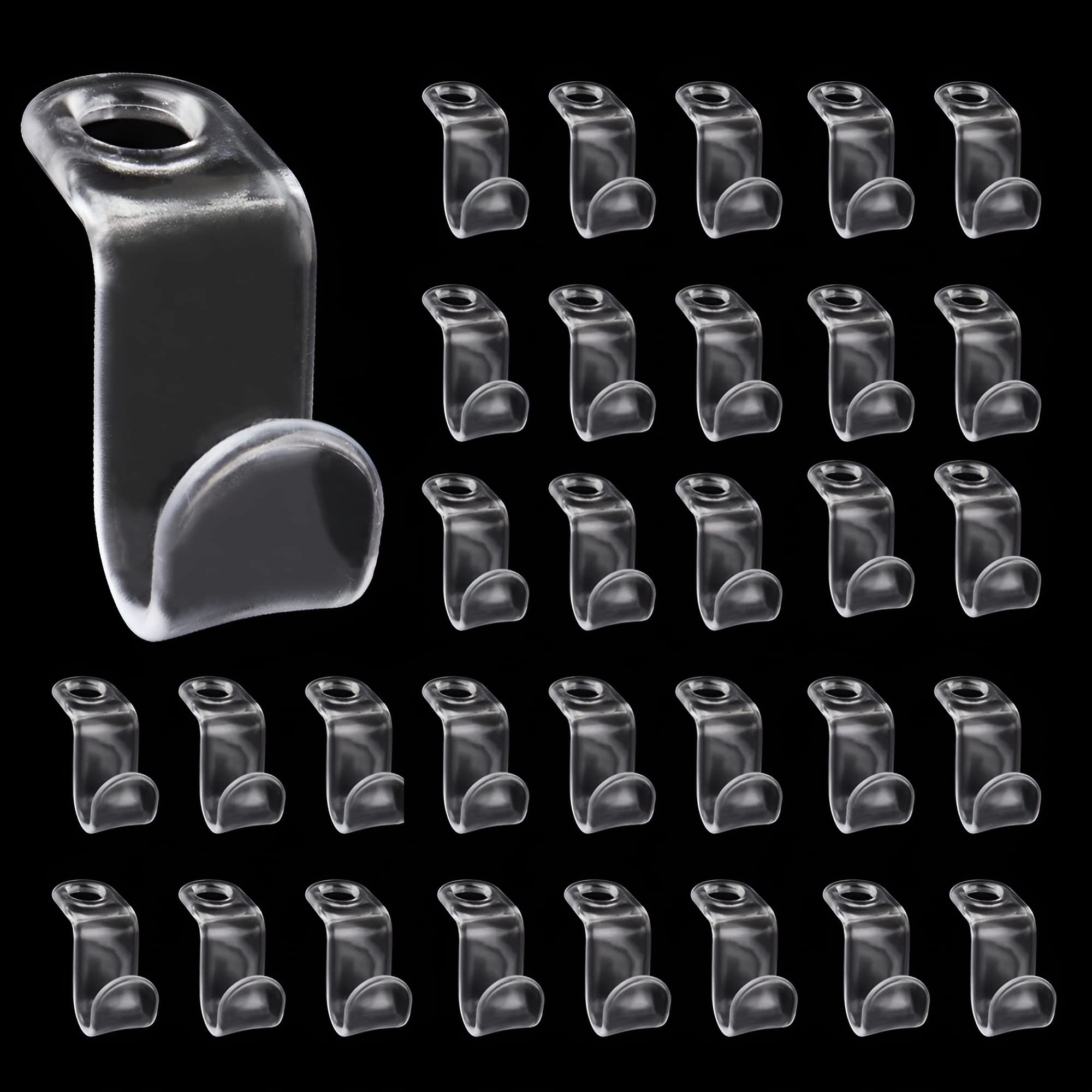 50PCS Clear Heavy Duty Plastic Clothes Hanger Connector Hooks - Space Saving Closet Organizer for Velvet Huggable Hangers, Cascading Hanger Extender Clips with Strong Load Bearing Capacity - Perfect for Wardrobe Organization and Closet Storage Solutions