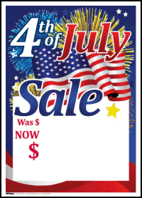 100-Pack Sale Tags for 4th of July Discounts & Promotions - Perfect for Retail Stores, Clearance Sales & Seasonal Marketing