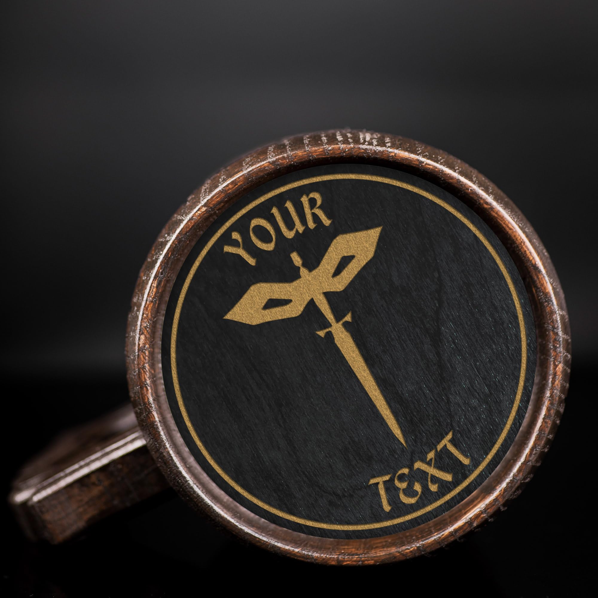 Custom DnD Rogue Beer Mug - Personalized Dungeons & Dragons Wooden Tankard Stein - Unique Gamer Gift for Men, Dad, Father - Perfect for Anniversary, Birthday & Wedding Gifts - Great for Game Nights, Tavern Parties & Fantasy Lovers
